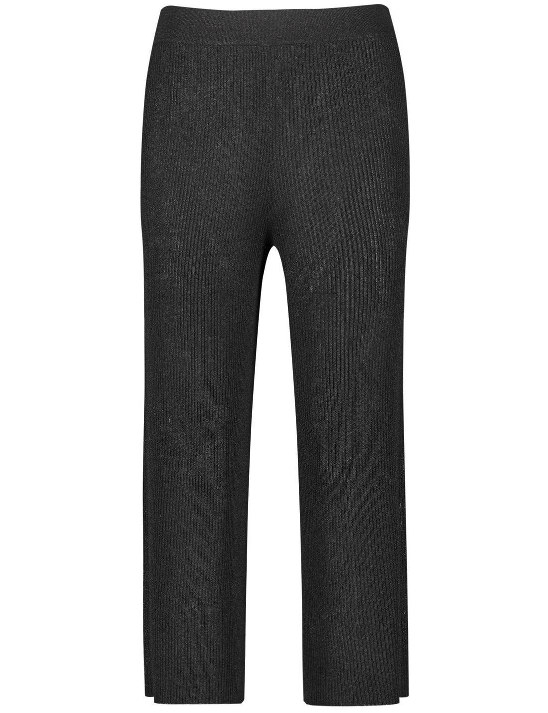 Black 3/4-Length Knitted Trousers Taifun