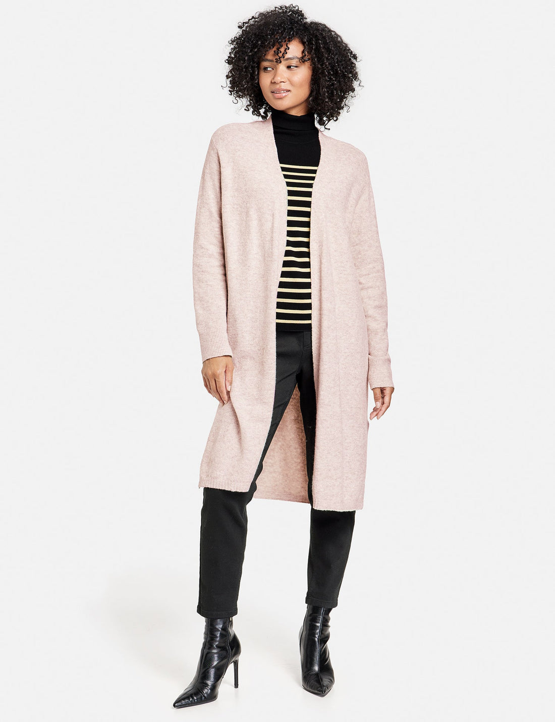 Beige Knitted Cardigan With Long Model Taifun