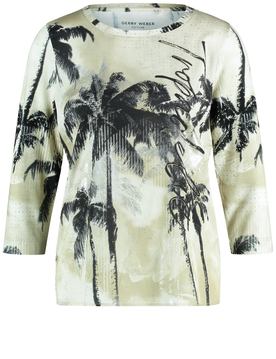 3/4-Sleeve Top With Fabric Panelling And Lettering_270056-44002_9099_02