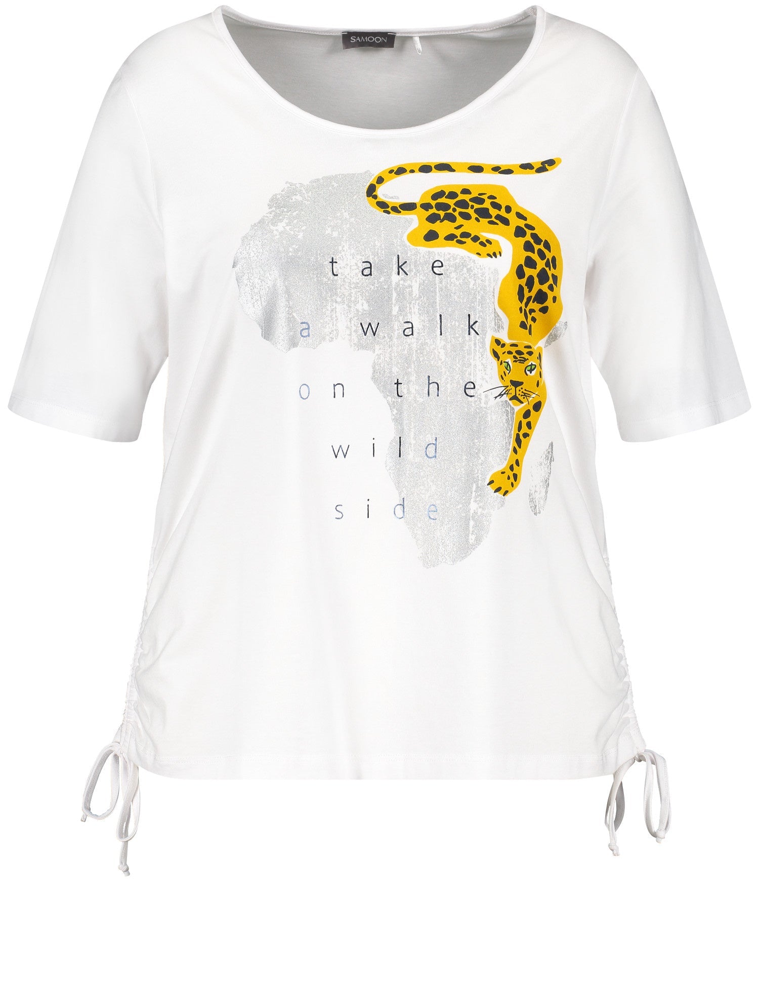 T-Shirt With Side Gathers Samoon