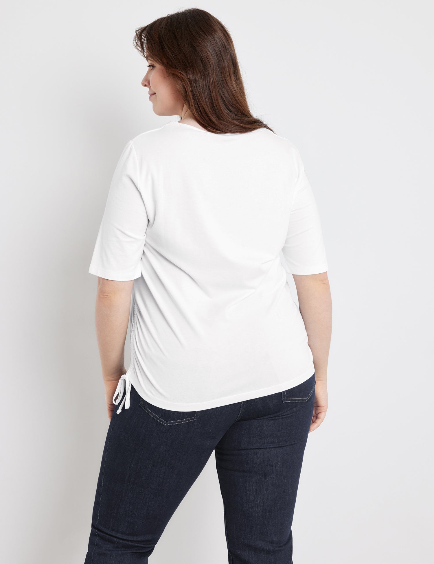T-Shirt With Side Gathers Samoon