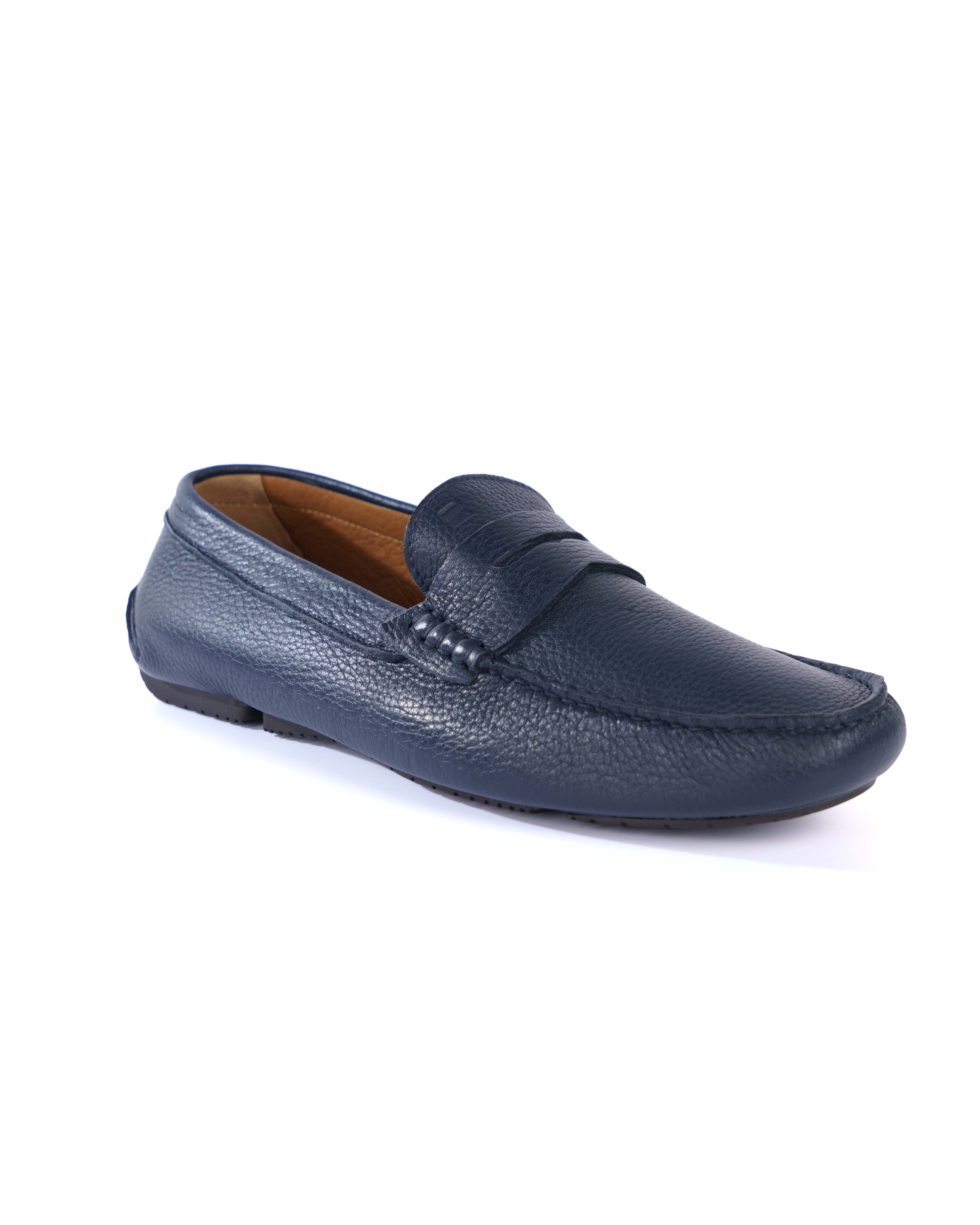 Blue Loafer Shoes - BEVAVA