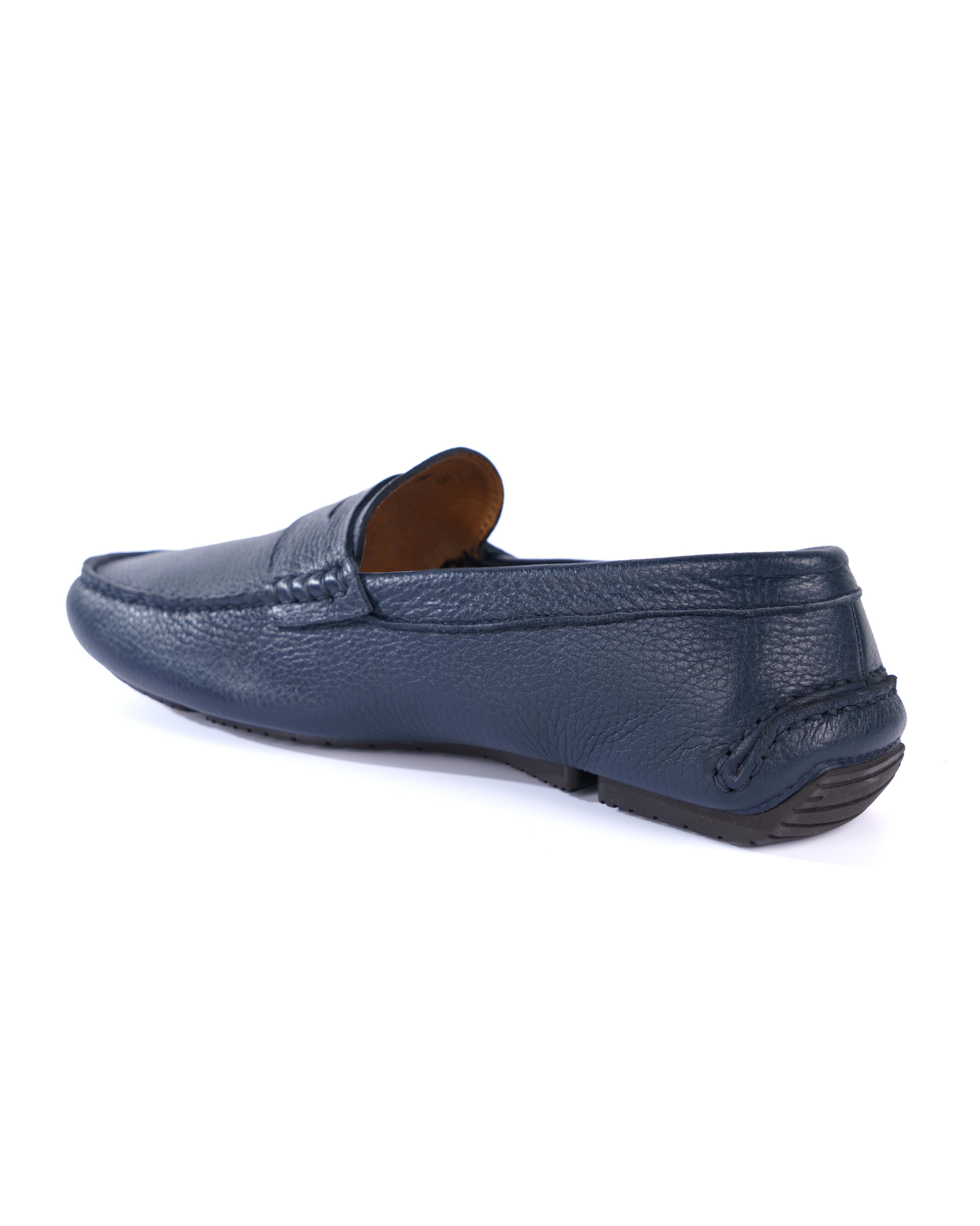 Blue Loafer Shoes - BEVAVA