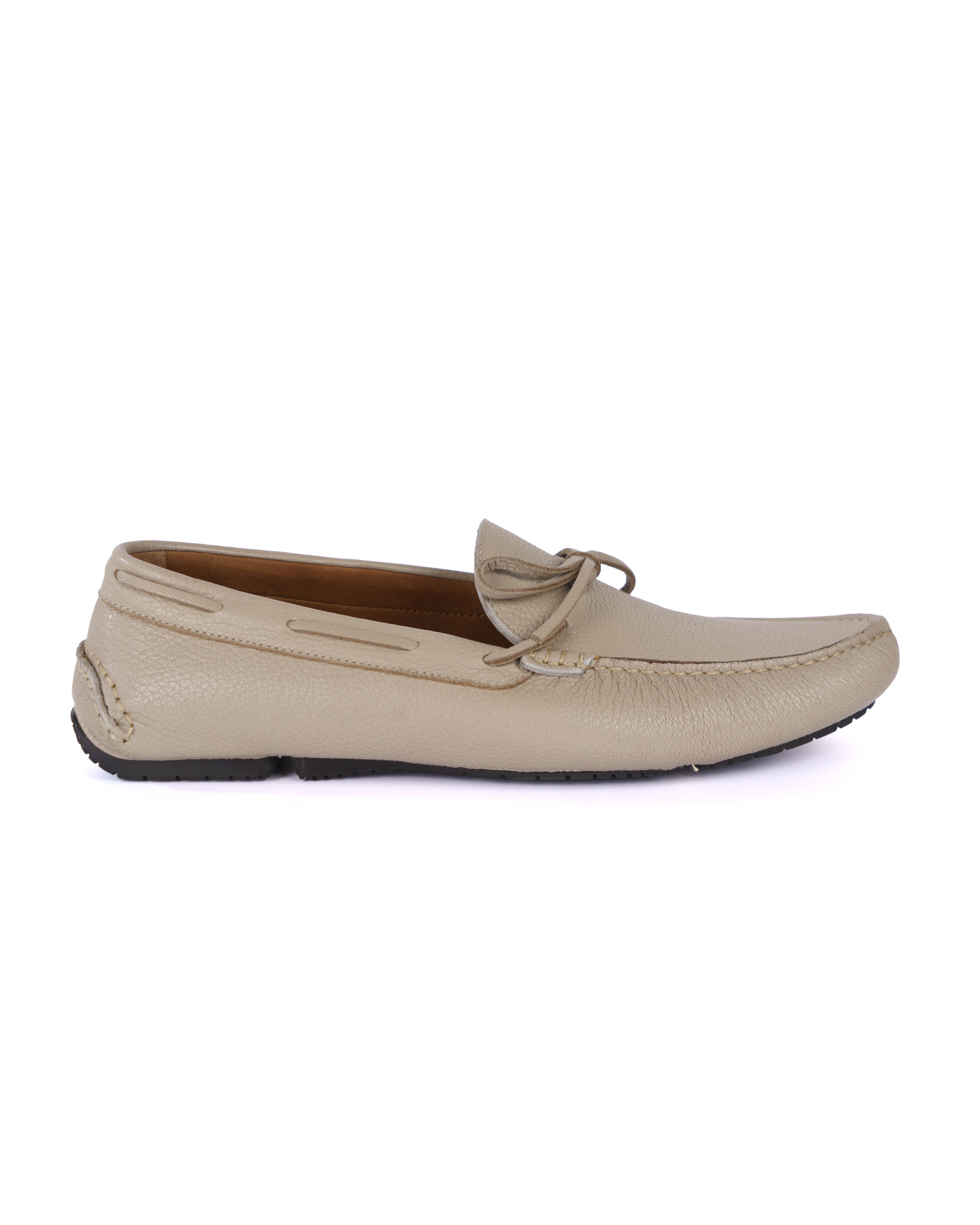 Beige Loafer Shoes - BEVAVA