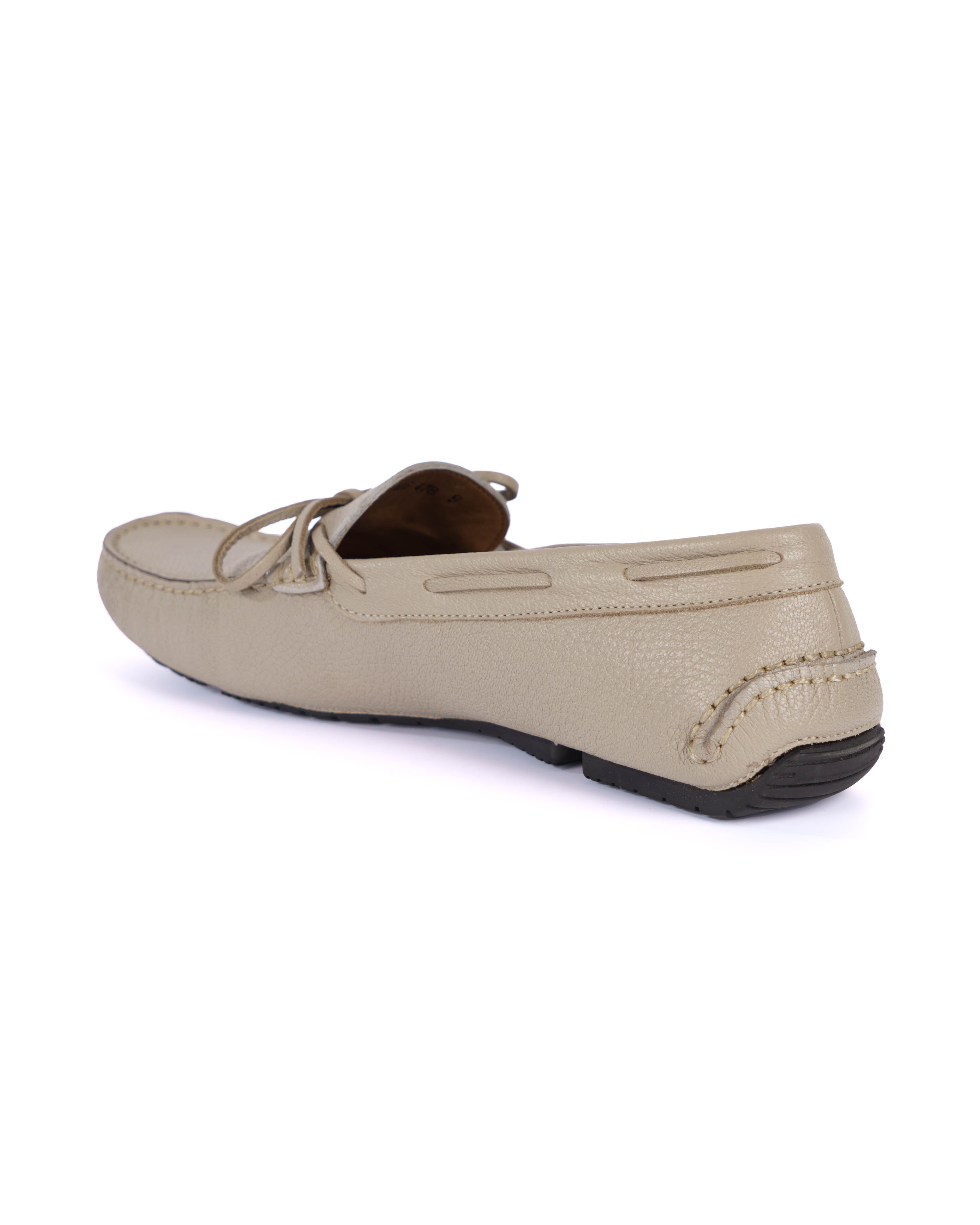 Beige Loafer Shoes - BEVAVA