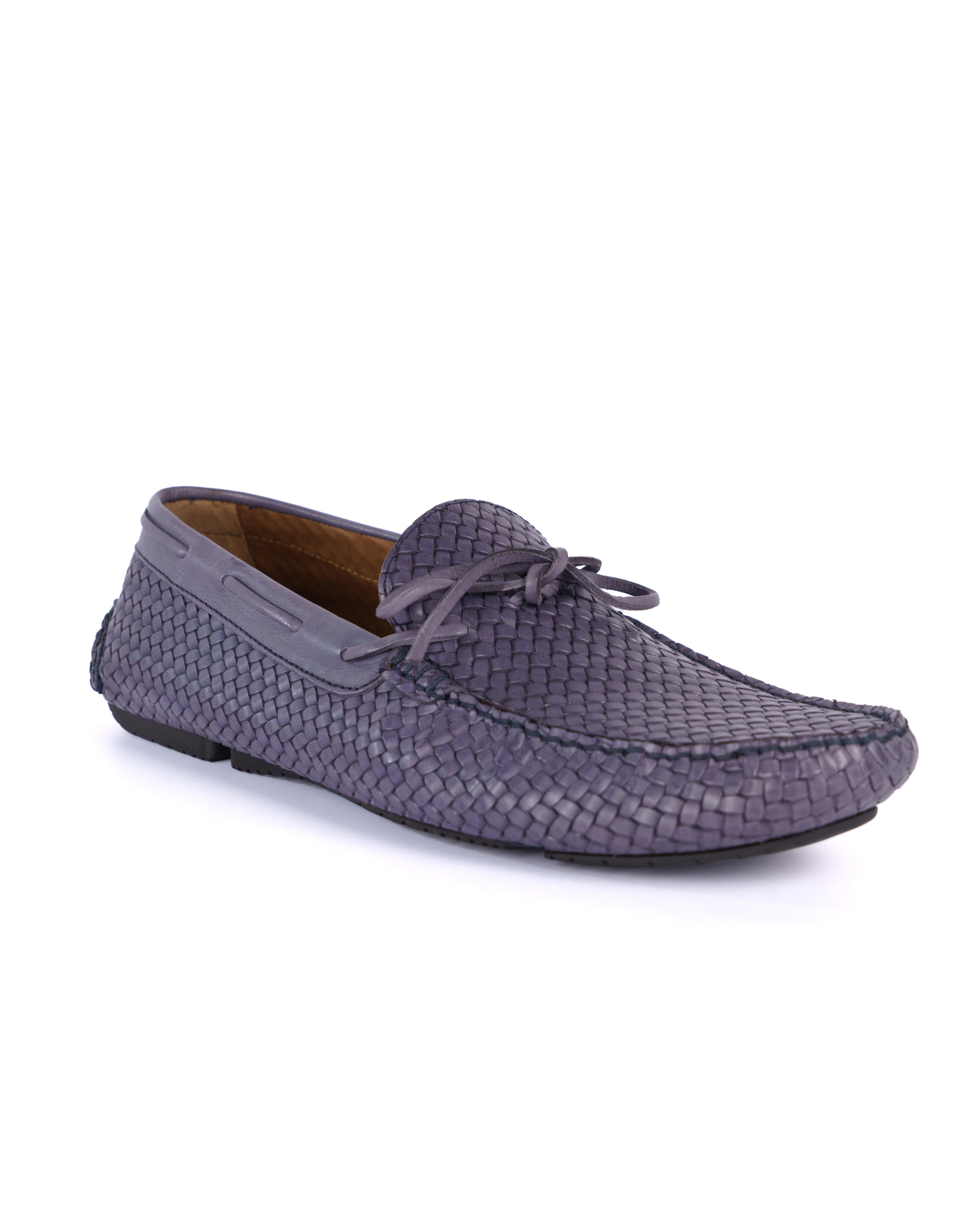 Blue Loafer Shoes - BEVAVA