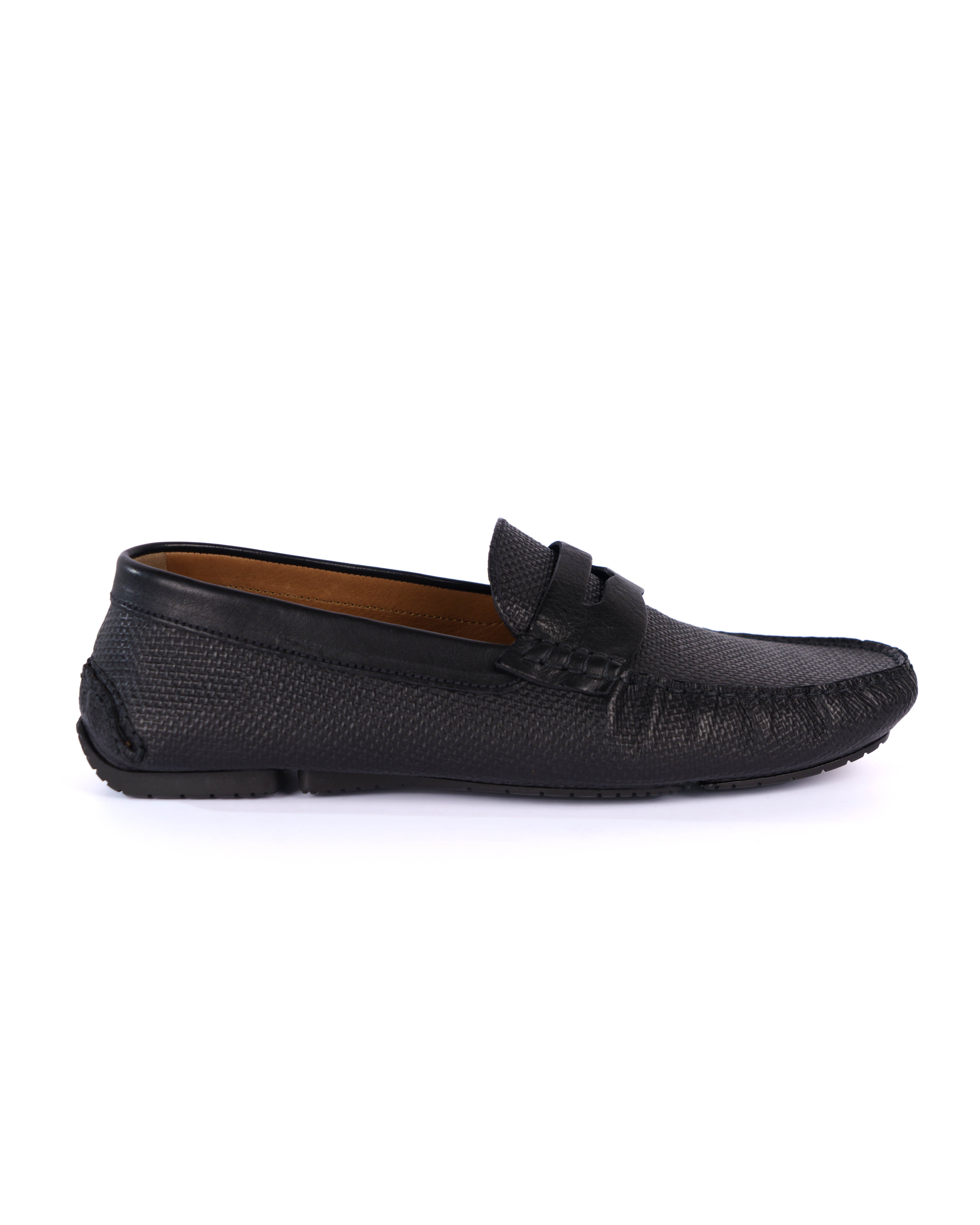 Black Loafer Shoes - BEVAVA