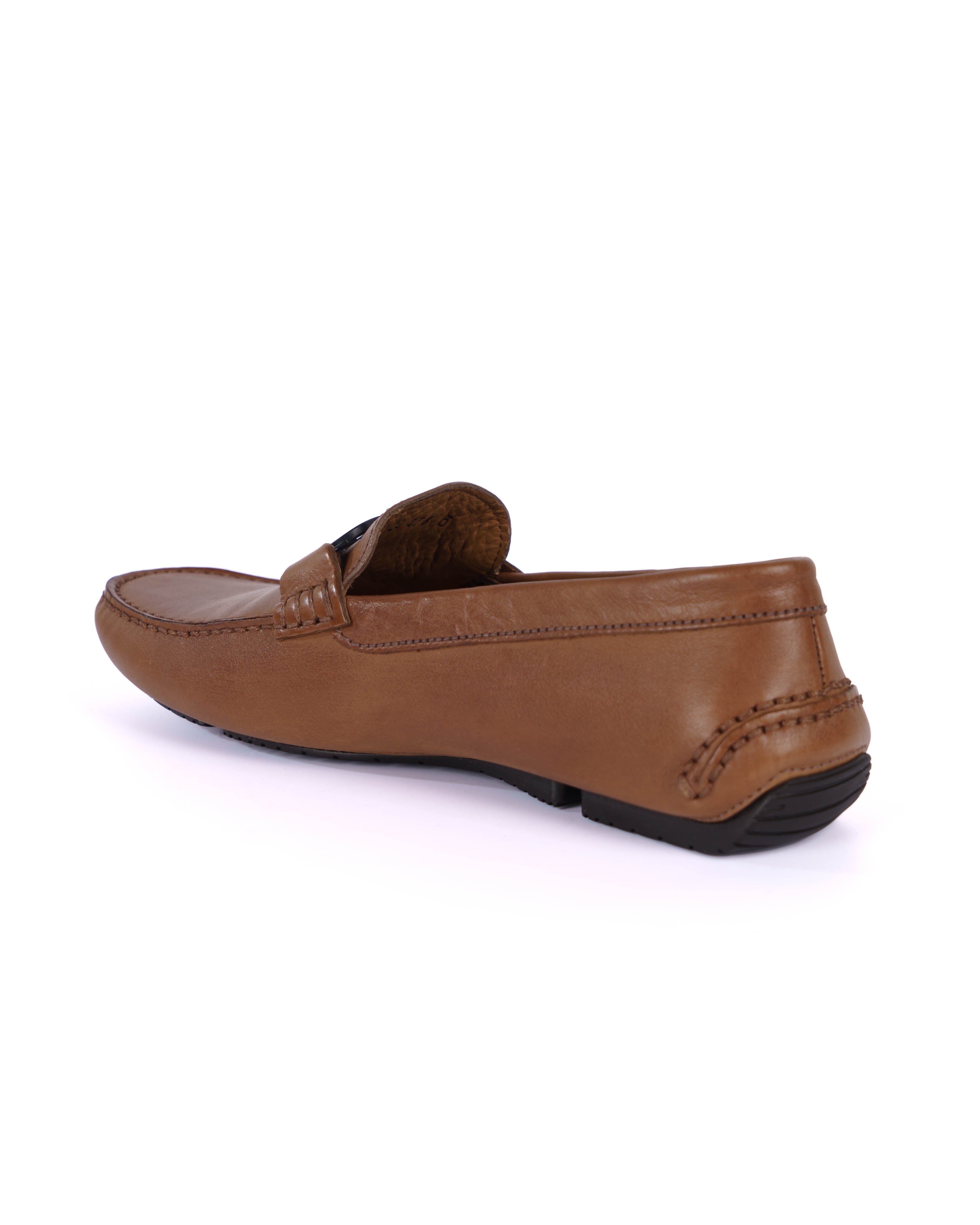 Brown Loafer Shoes - BEVAVA