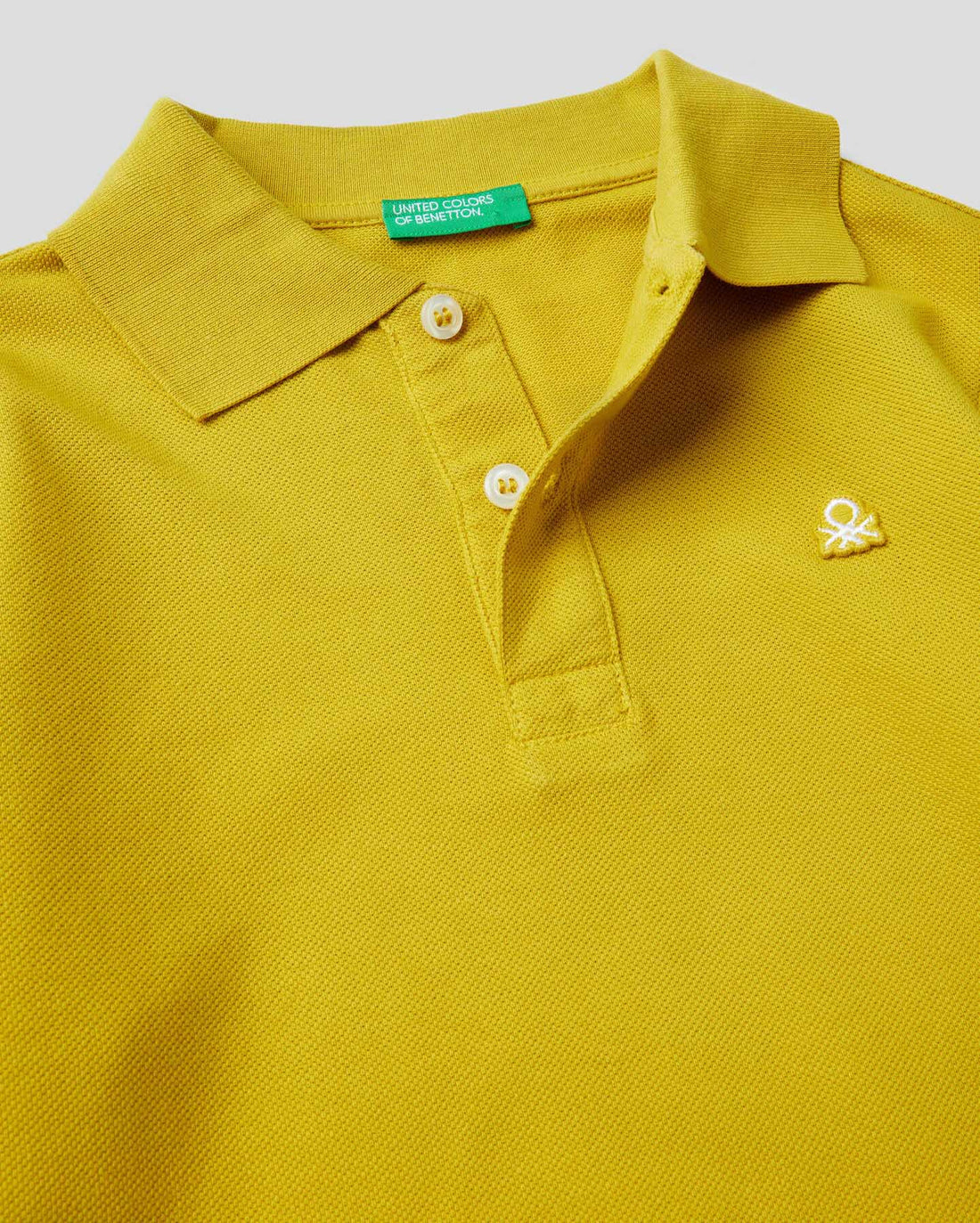 Yellow 100% Organic Cotton Long Sleeve Polo - BEVAVA