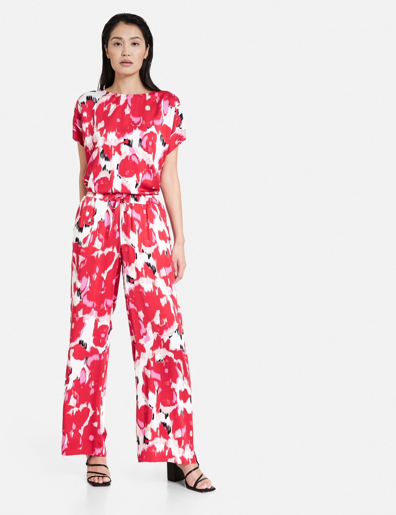 Palazzo Trousers With A Floral Print Taifun