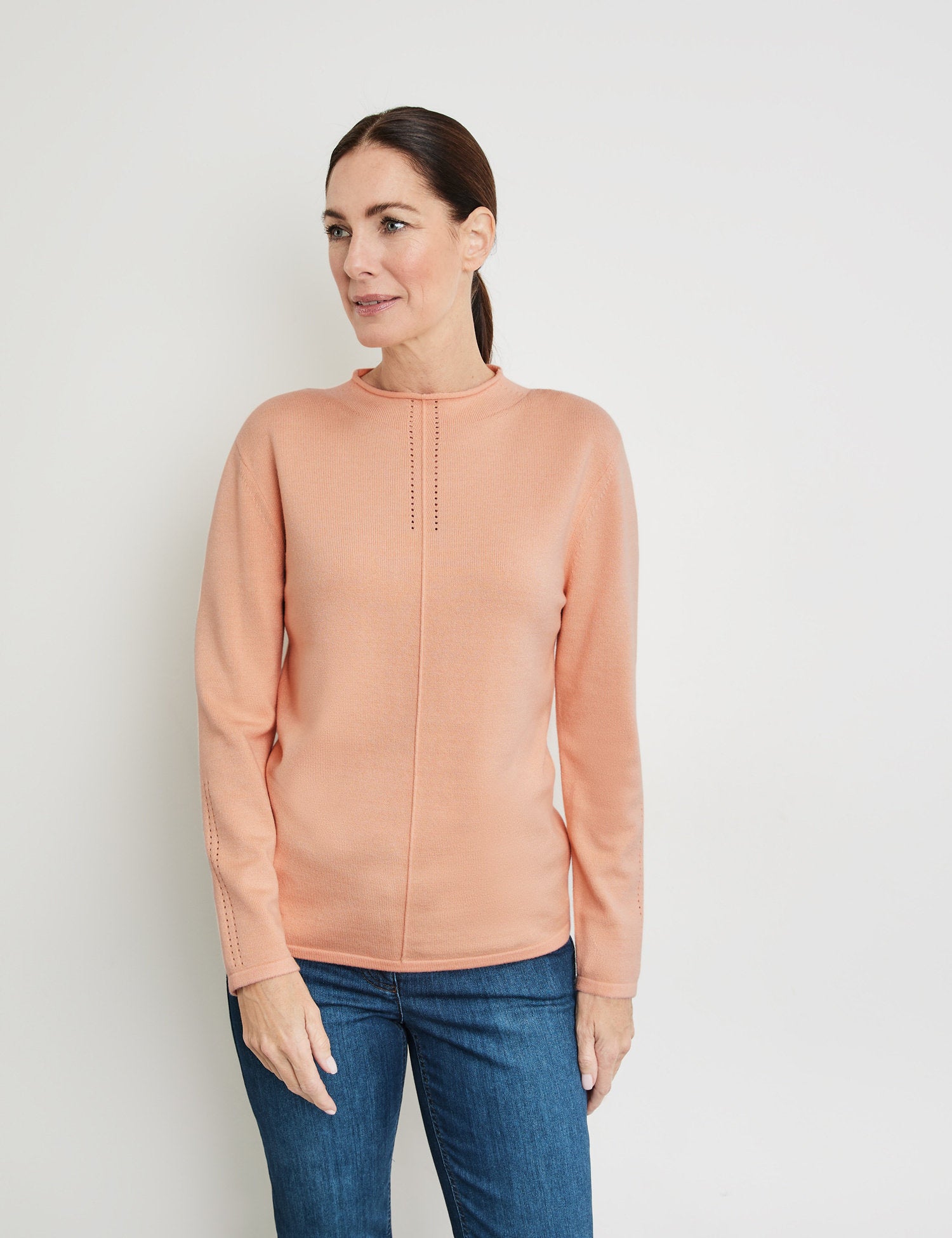 Turtleneck Jumper With Broderie Anglaise_371036-35747_60709_01