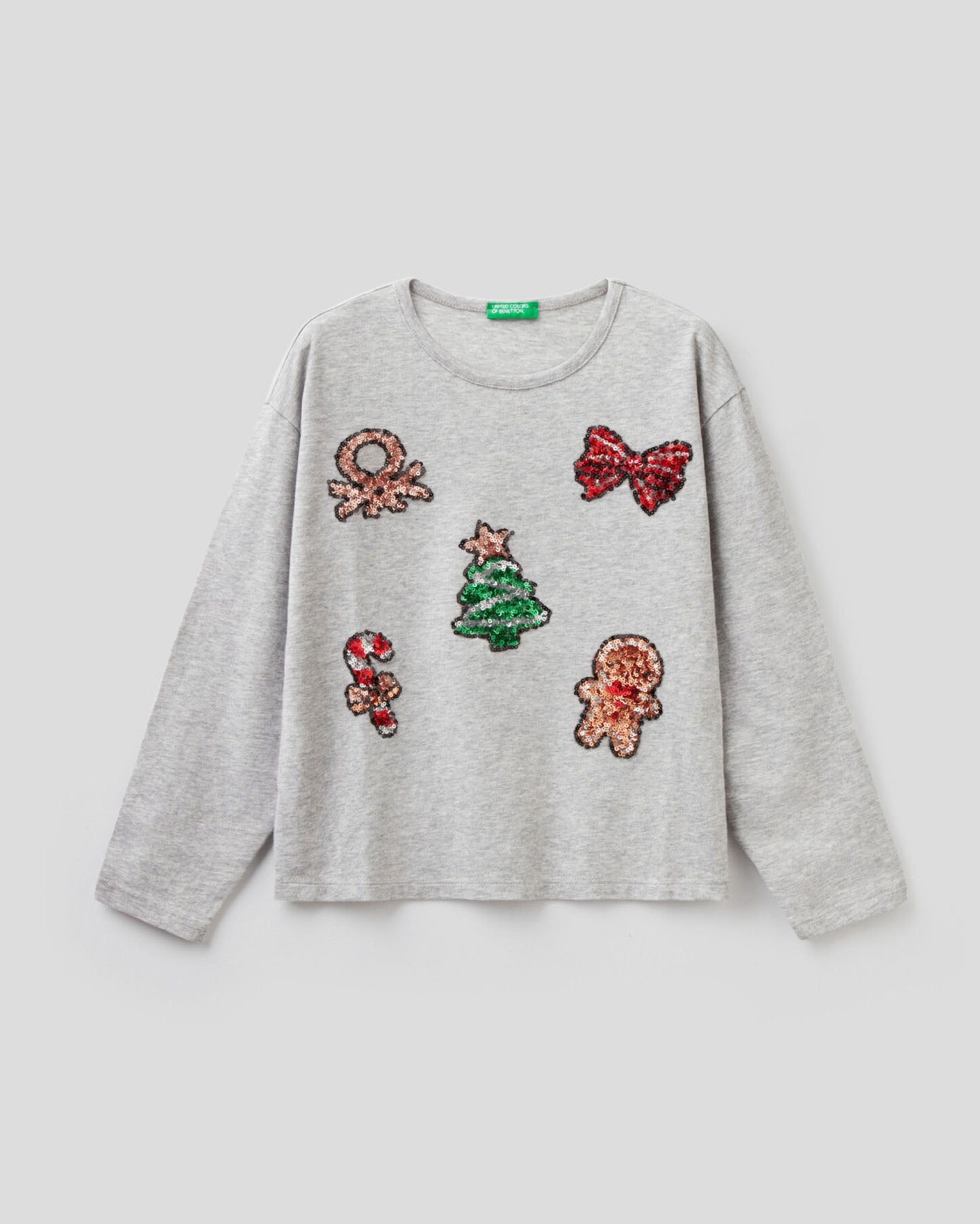 Light Grey T-Shirt L/S Benetton