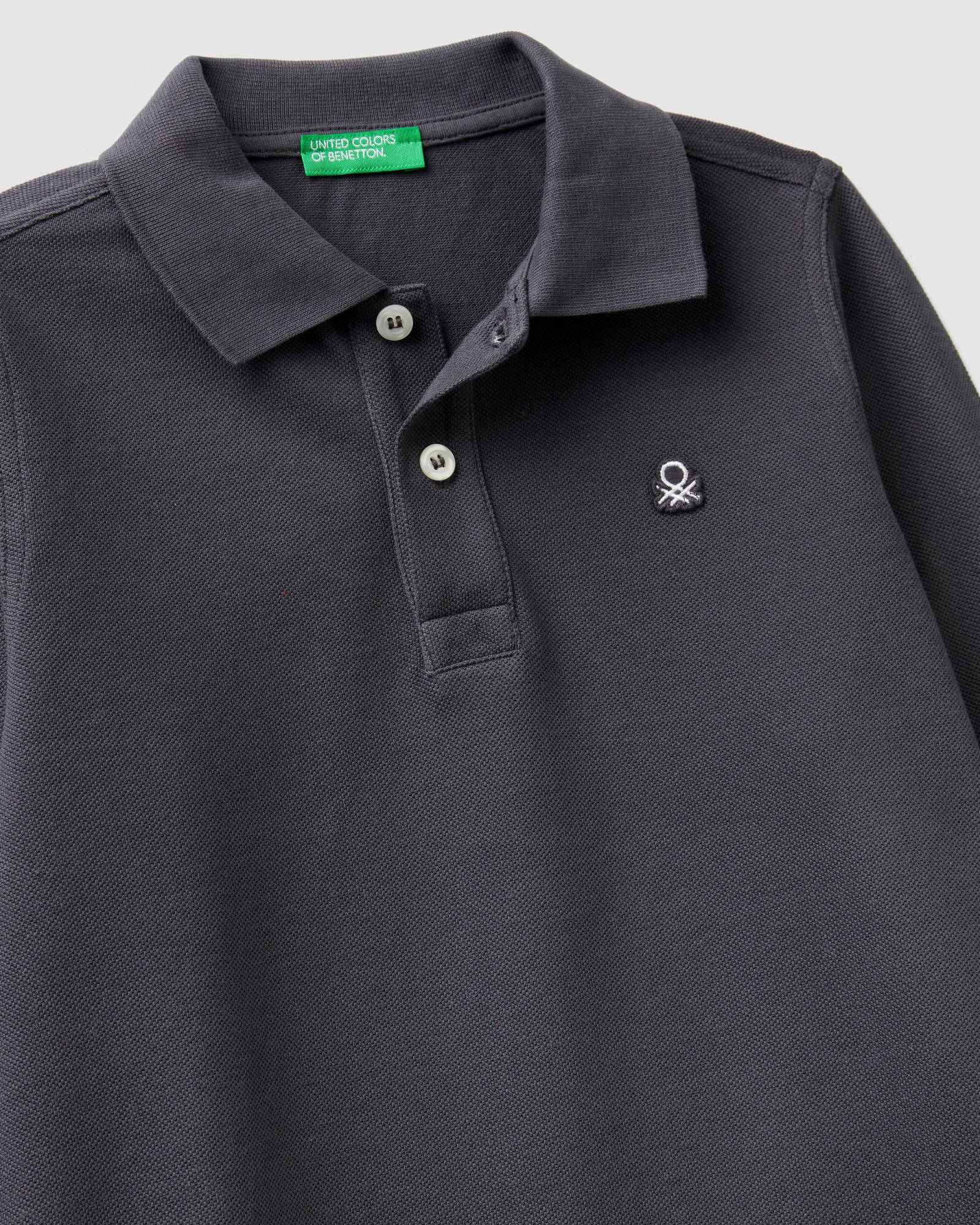Middle Grey L/S Polo Shirt - BEVAVA