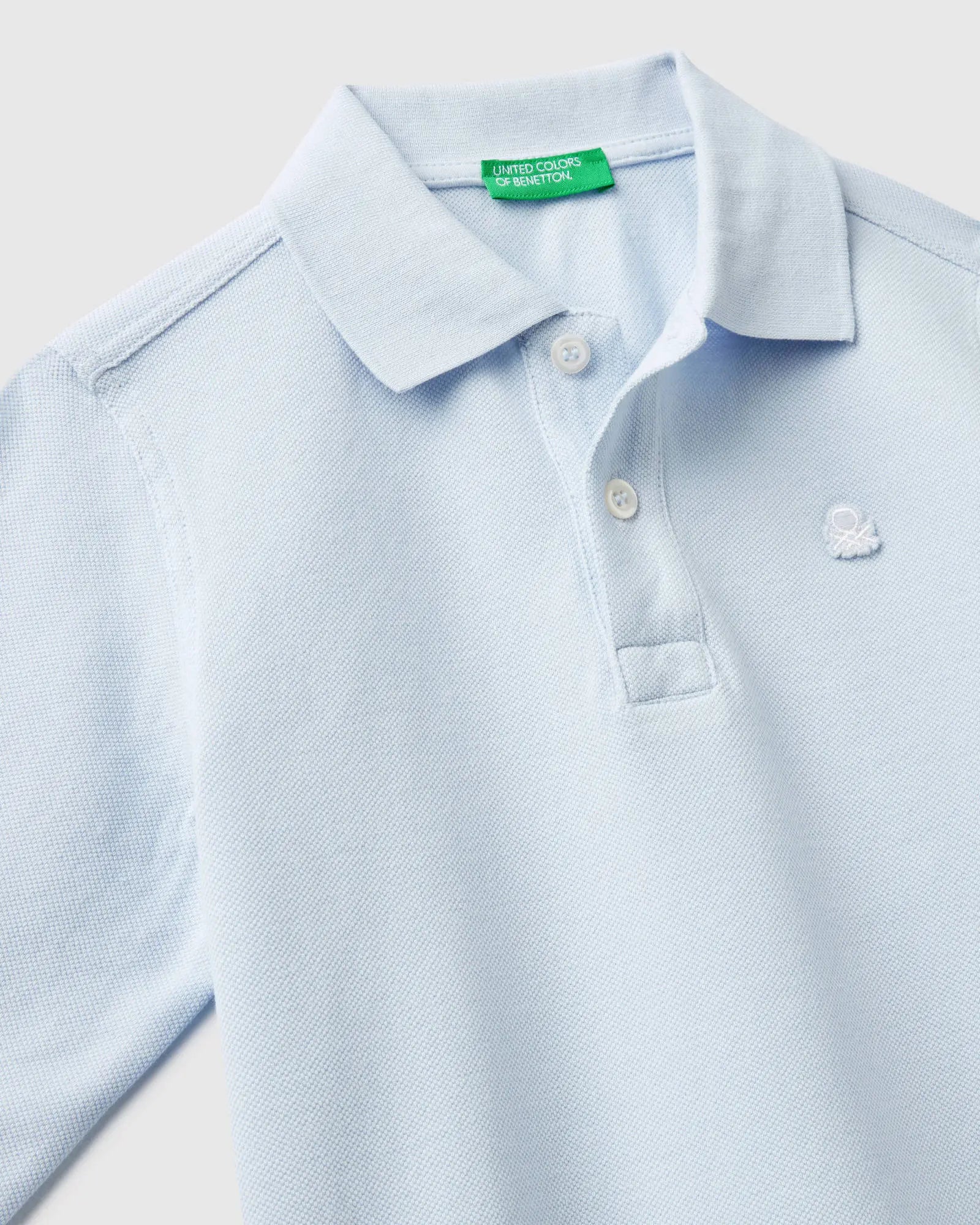 Light Blue L/S Polo Shirt - BEVAVA