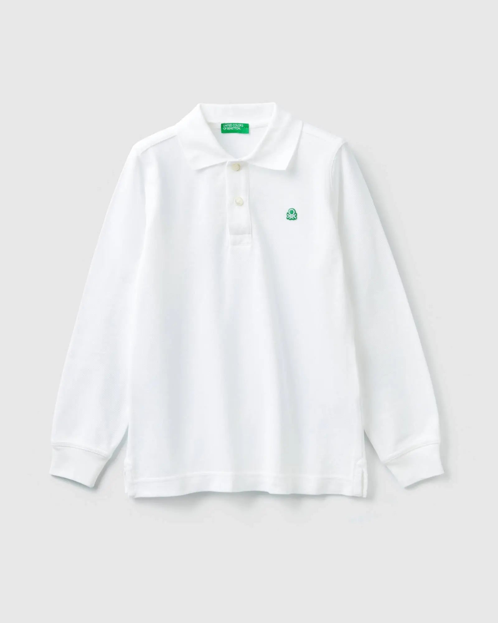 White L/S Polo Shirt - BEVAVA
