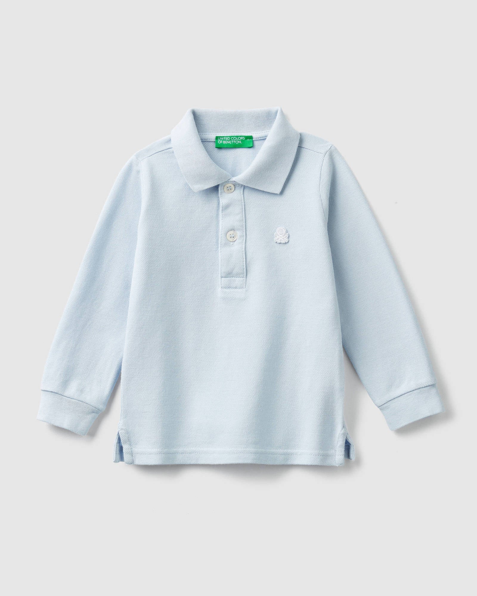 Light Blue L/S Polo Shirt Benetton