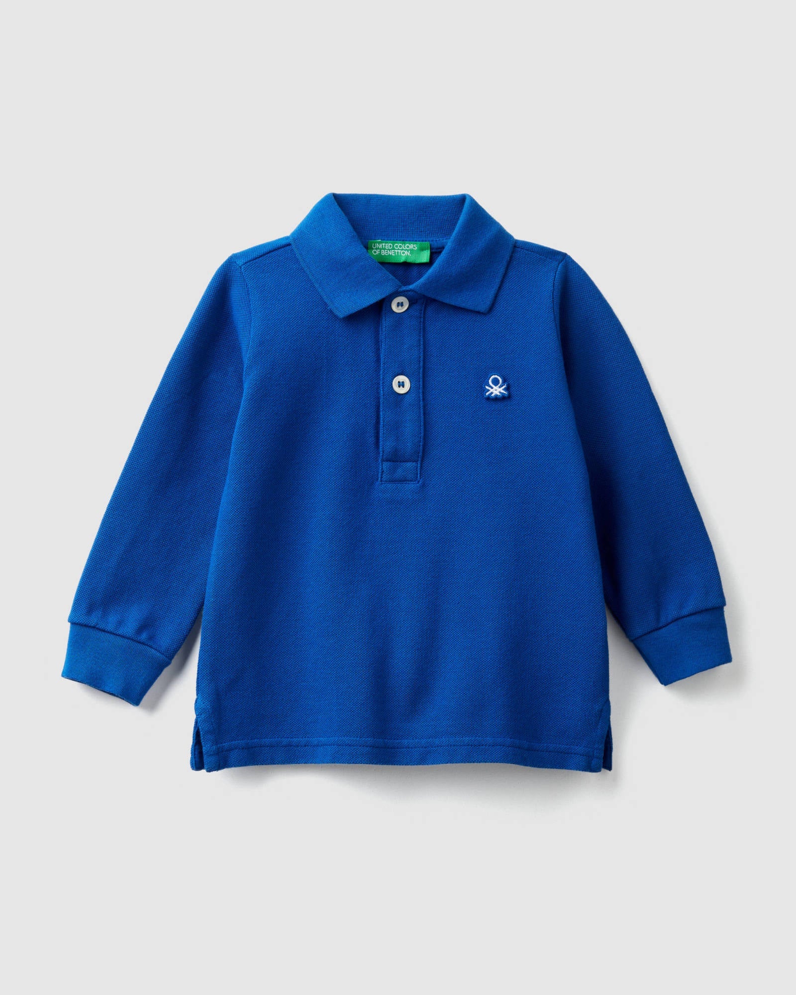 Middle Blue L/S Polo Shirt Benetton