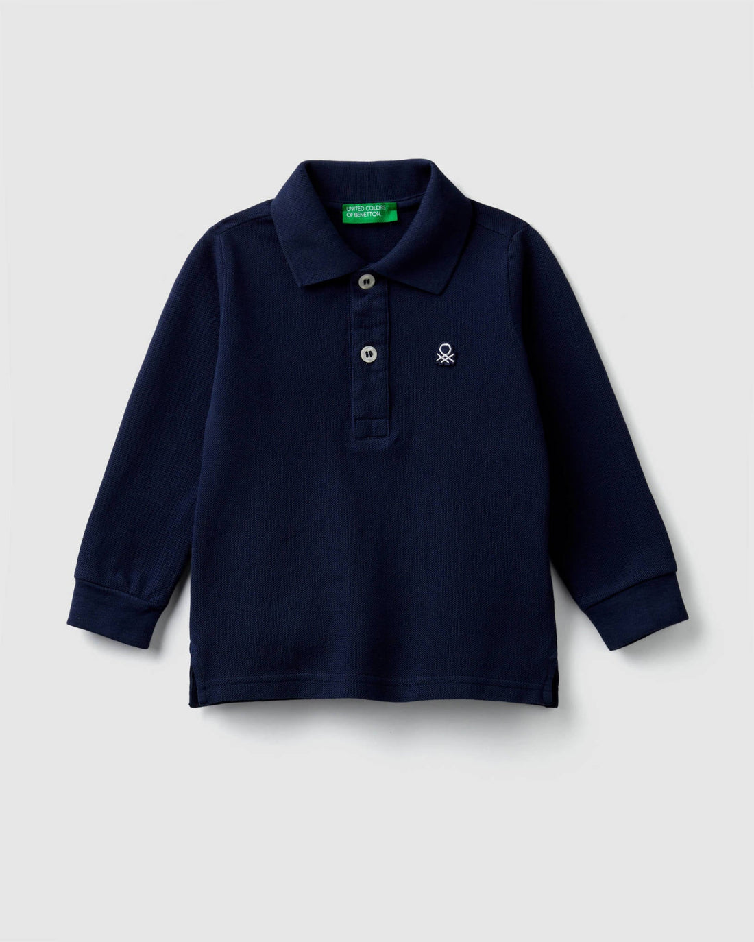 Dark Blue L/S Polo Shirt Benetton