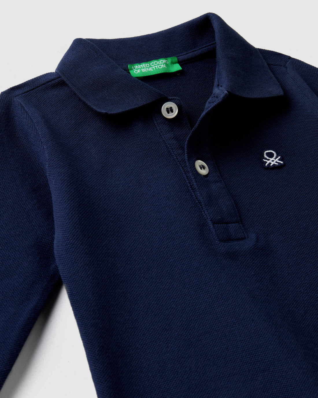 Dark Blue L/S Polo Shirt Benetton