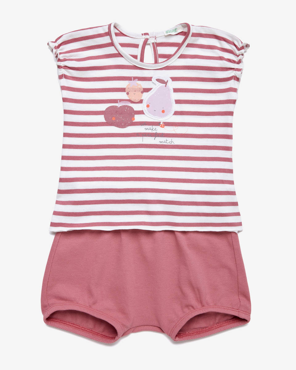 Pink Set (T-Shirt+Short) Benetton