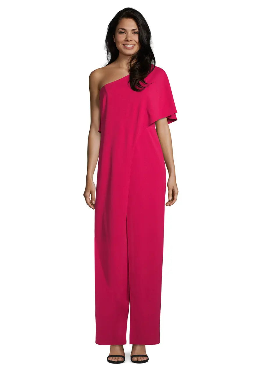 Red Jumpsuit Long Without Sleeve - BEVAVA