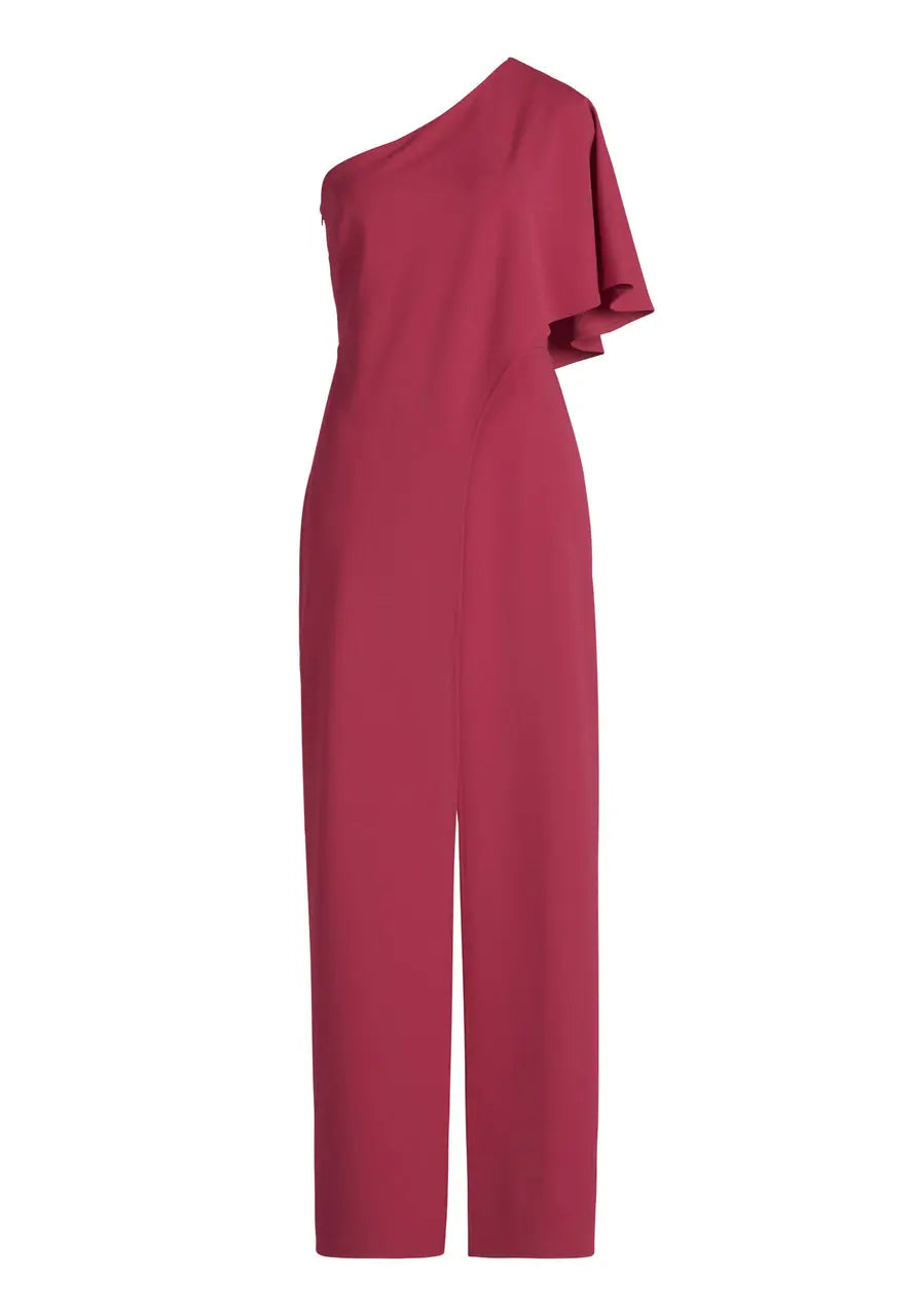 Red Jumpsuit Long Without Sleeve - BEVAVA