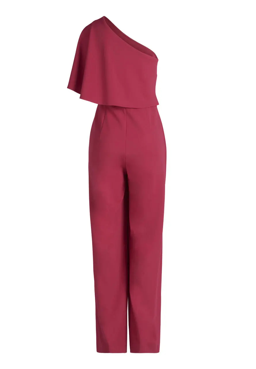 Red Jumpsuit Long Without Sleeve - BEVAVA