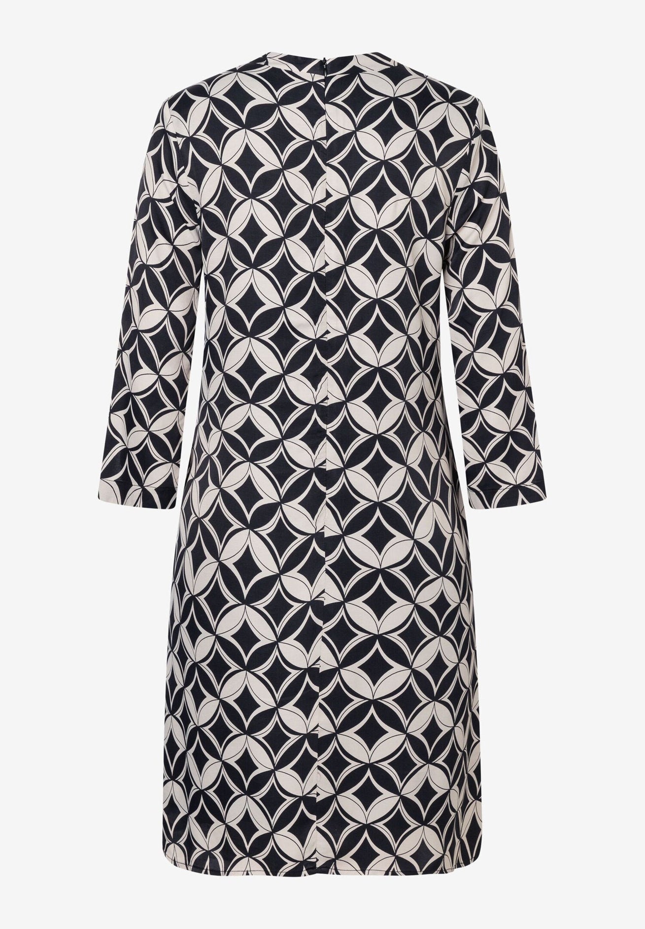 Black/Ecru Satin Dress_41013003_2036_05