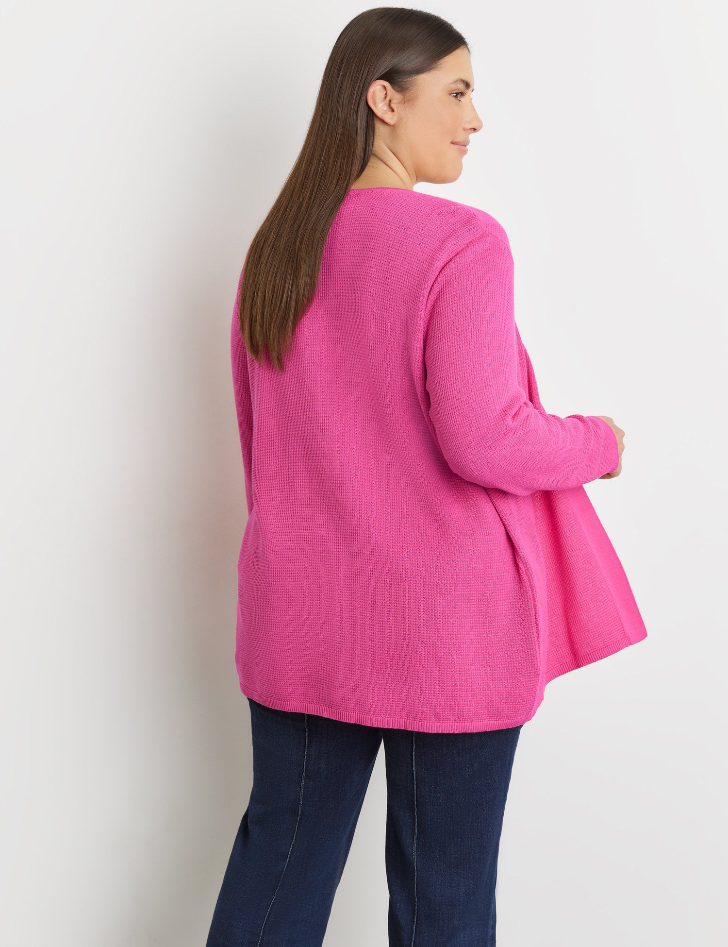 Open Cardigan In A Textured Knit_432002-25103_3440_06