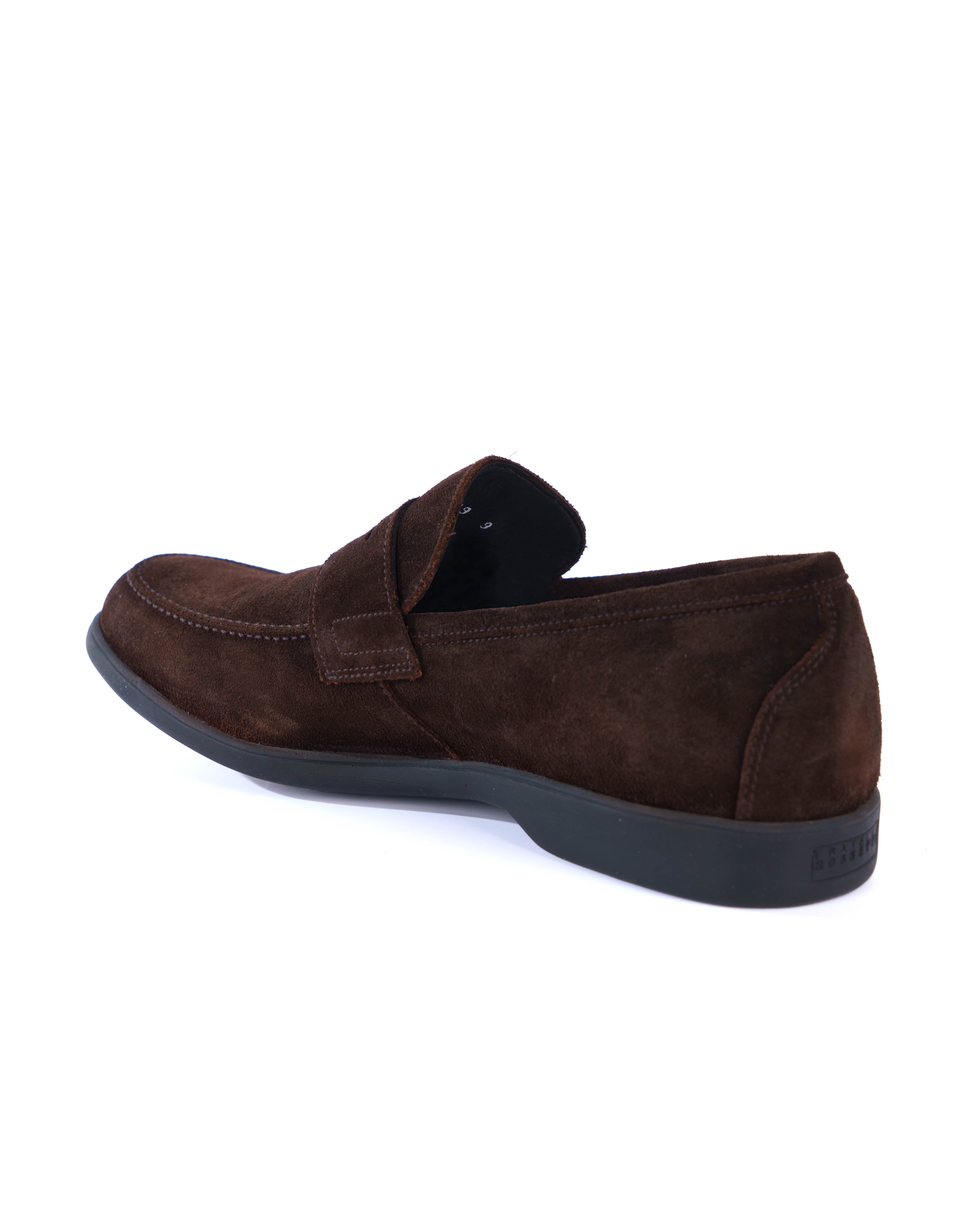 Brown Loafer Shoes - BEVAVA