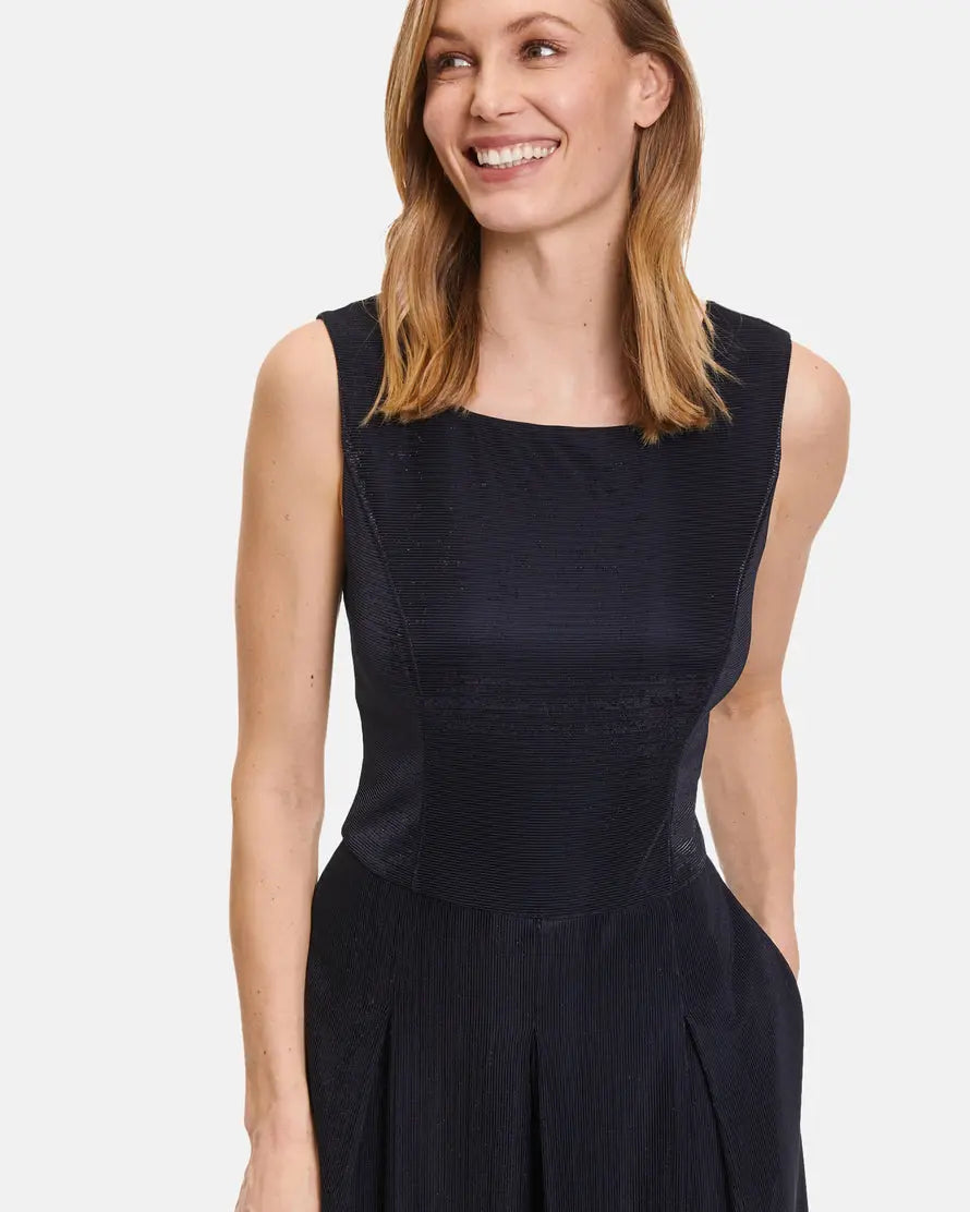 Dark Blue Jumpsuit Long Without Sleeve - BEVAVA