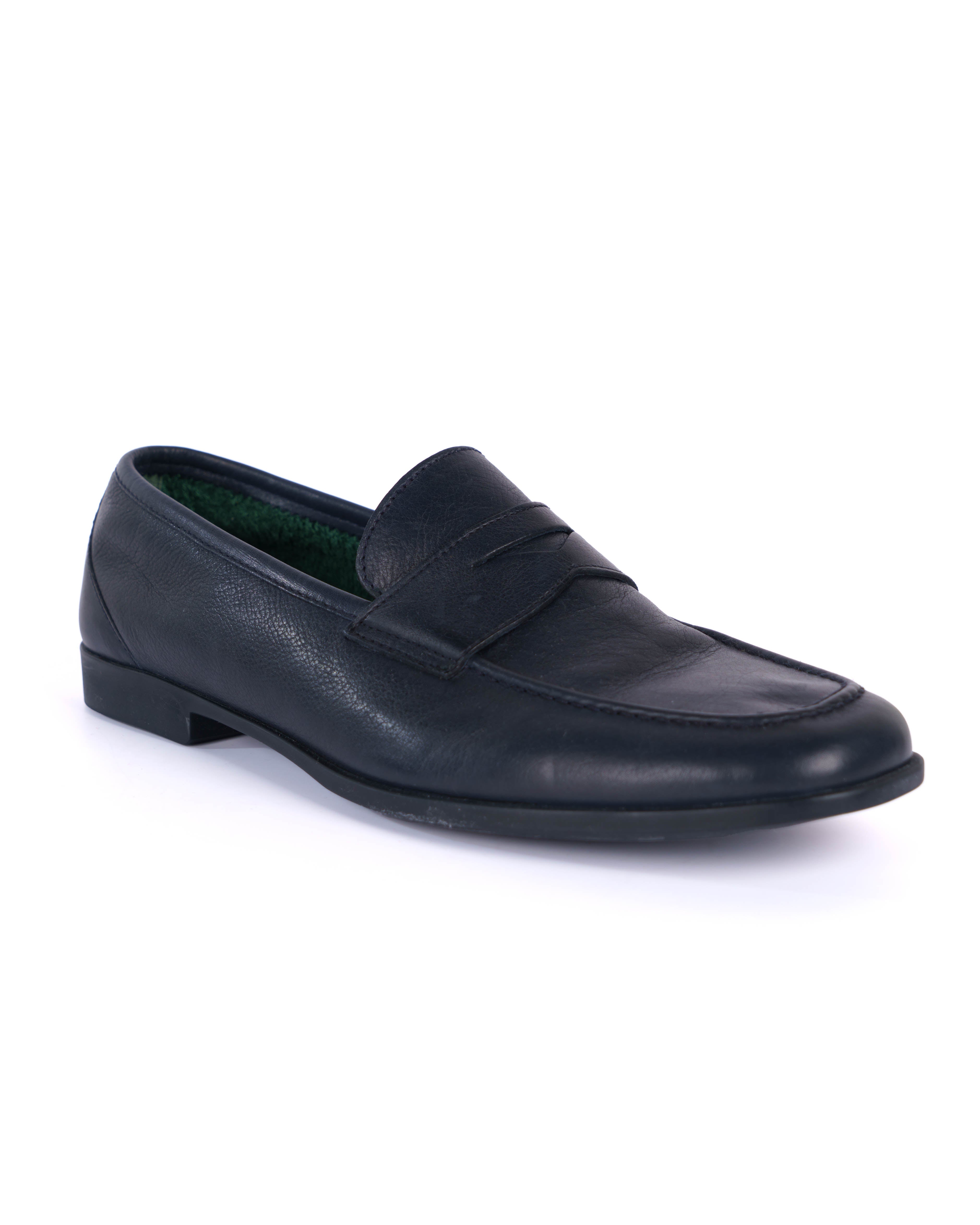 Blue Loafer Shoes - BEVAVA