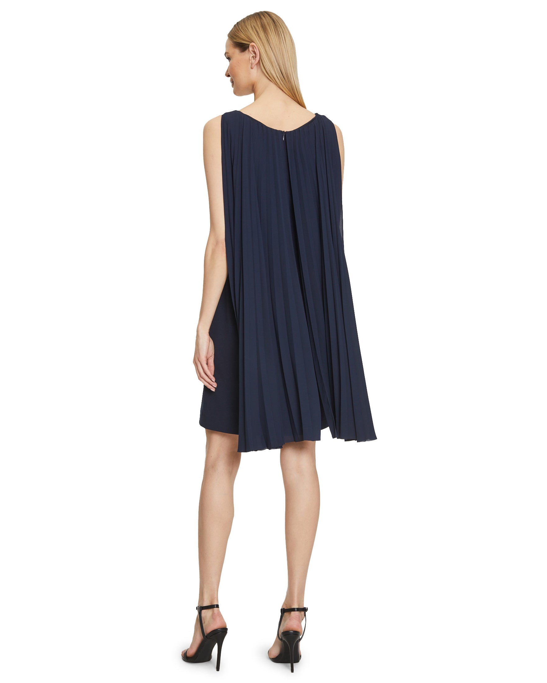 Dark Blue Dress Short Without Sleeve Vera Mont