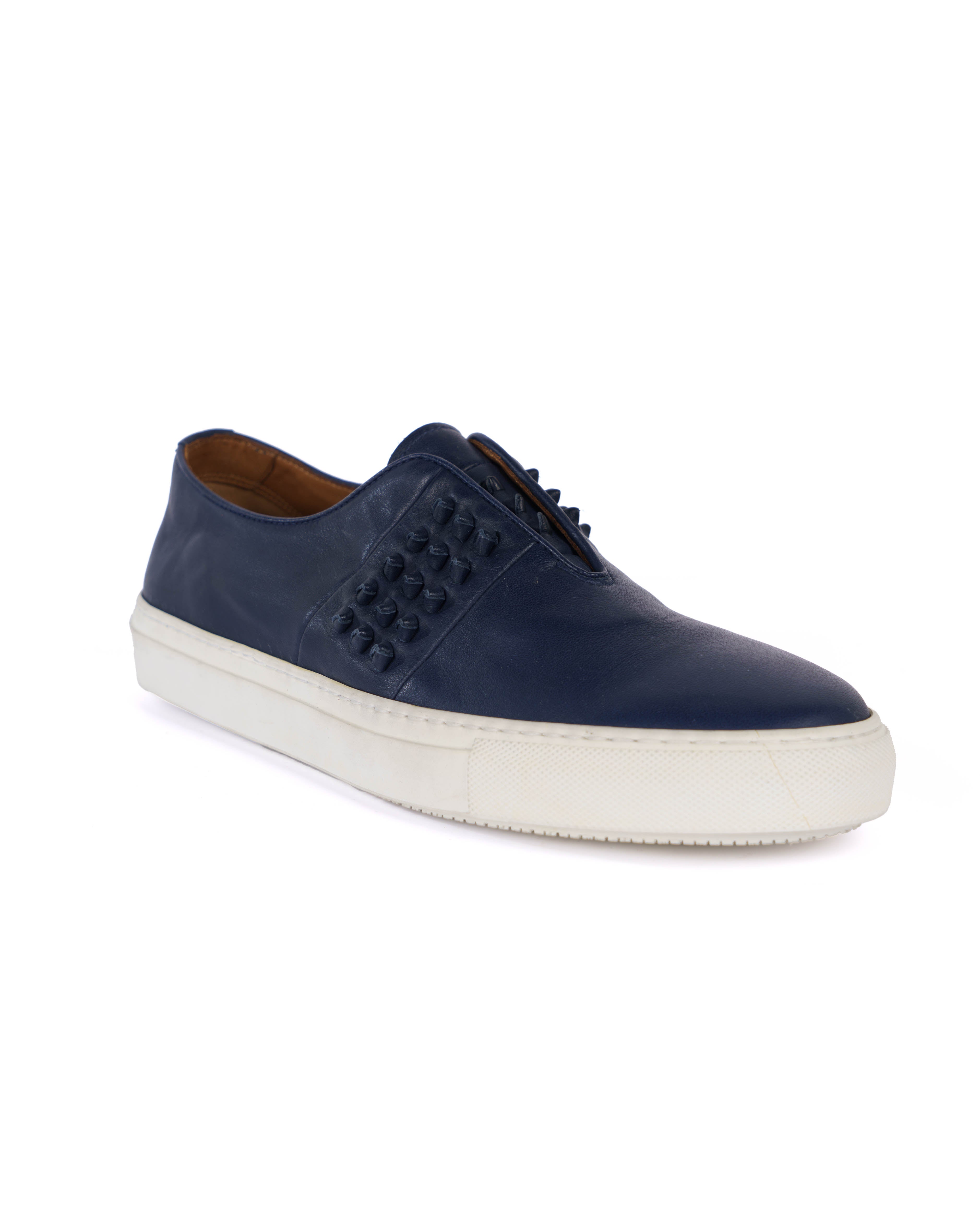 Blue Slip On Shoes - BEVAVA
