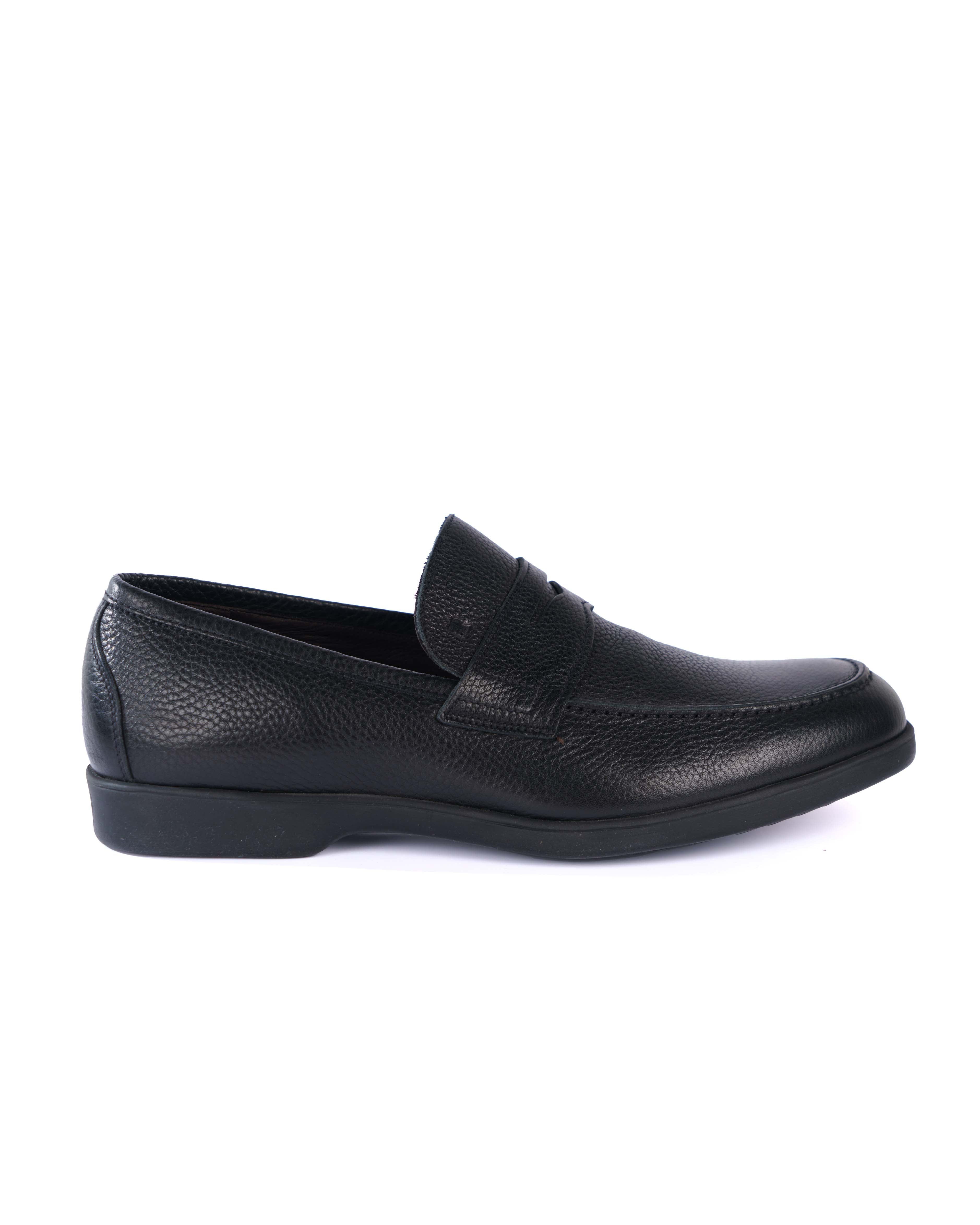 Black Loafer Shoes - BEVAVA