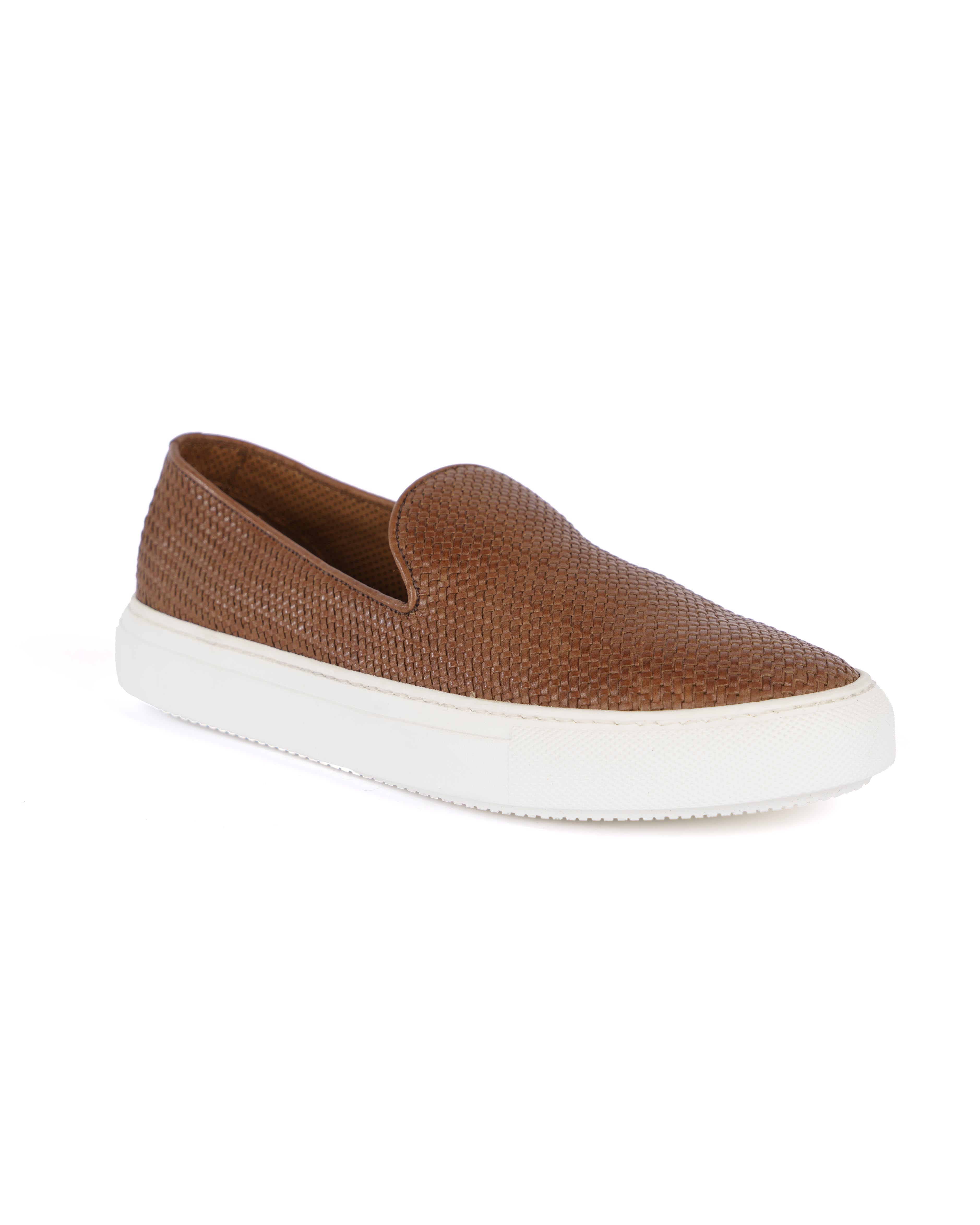 Brown Slip On Shoes - BEVAVA