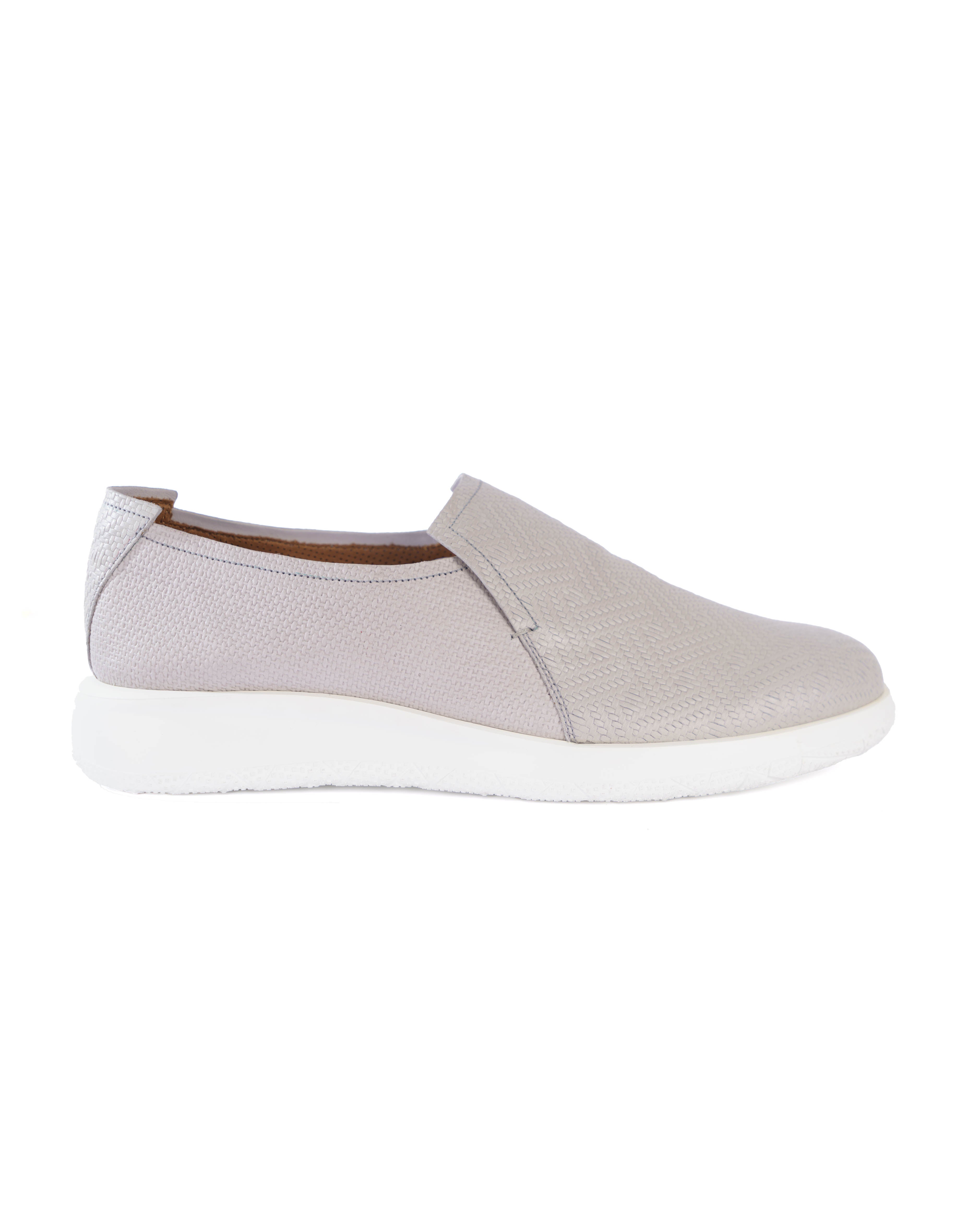 Grey Slip On Shoes - BEVAVA