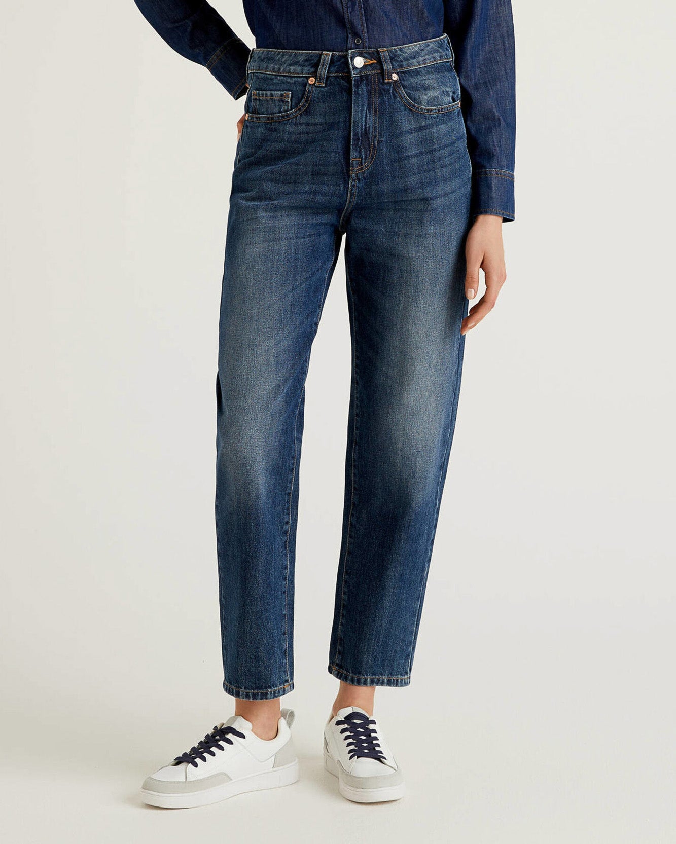 100% COTTON BOYFRIEND JEANS Benetton