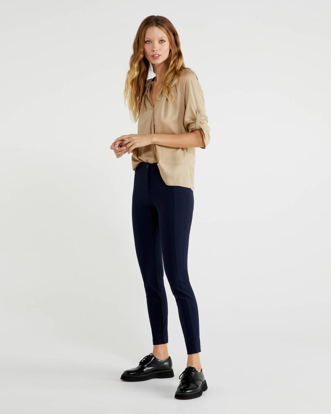 Dark Blue Trousers Benetton