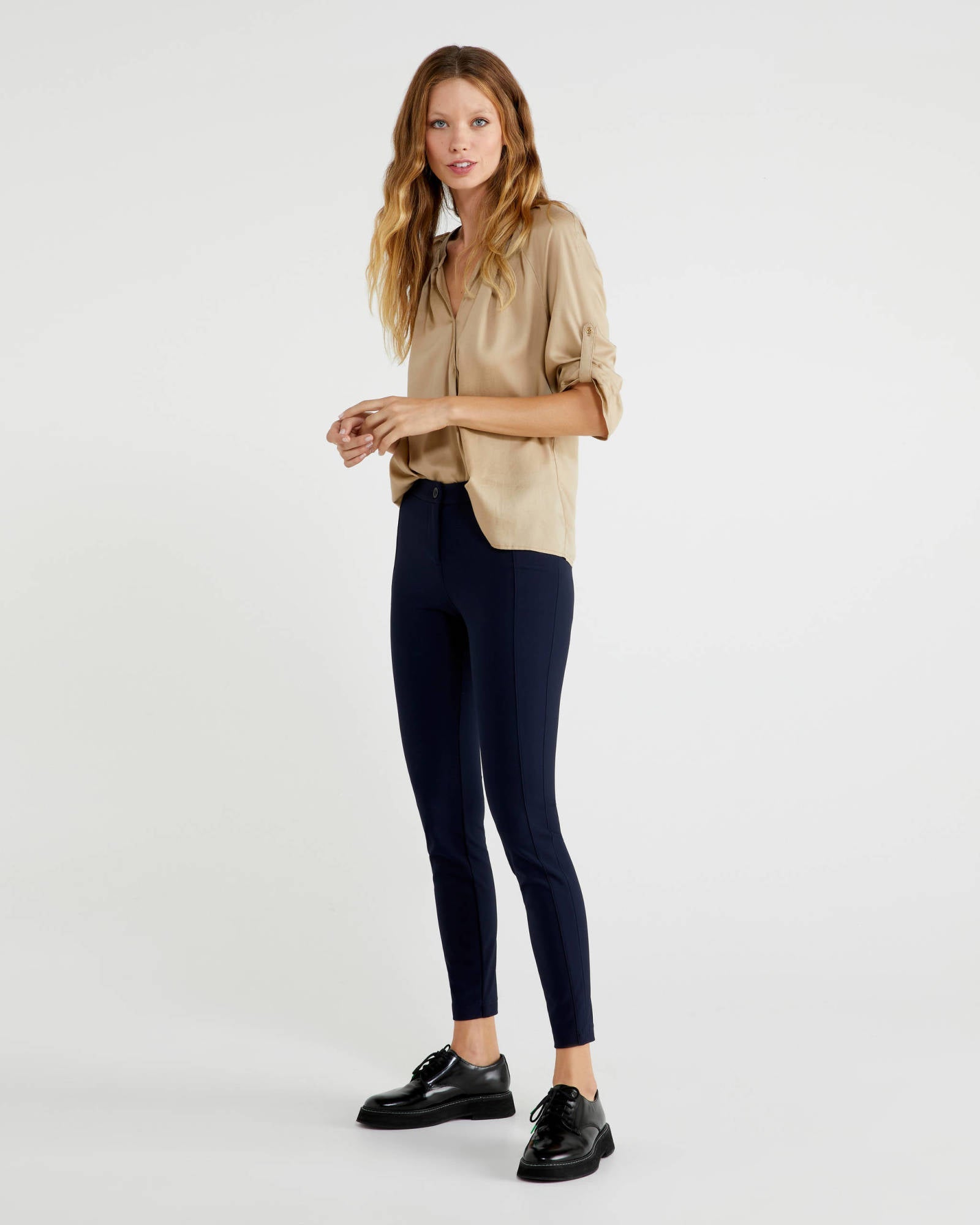 Dark Blue Trousers Benetton