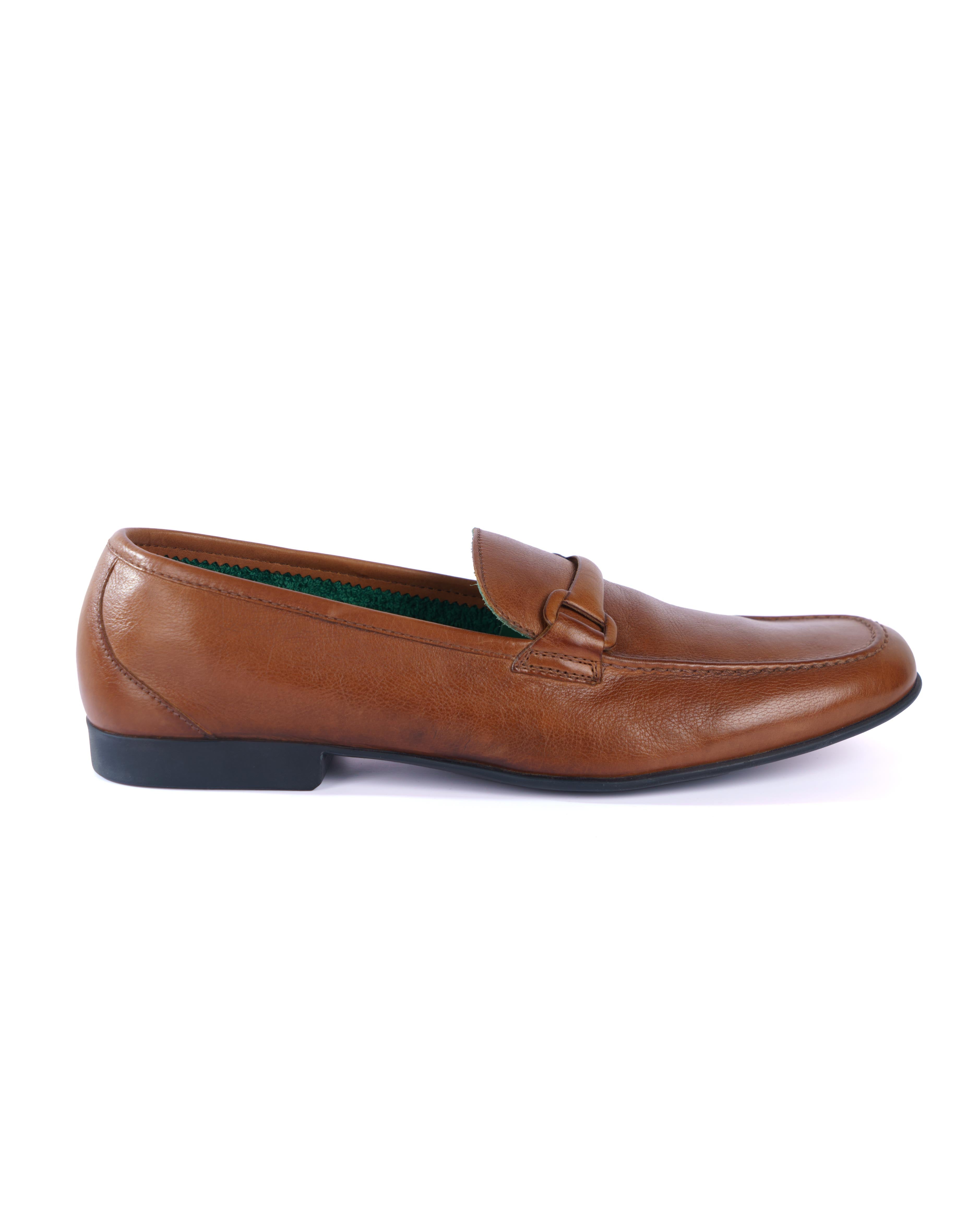 Brown Loafer Shoes - BEVAVA