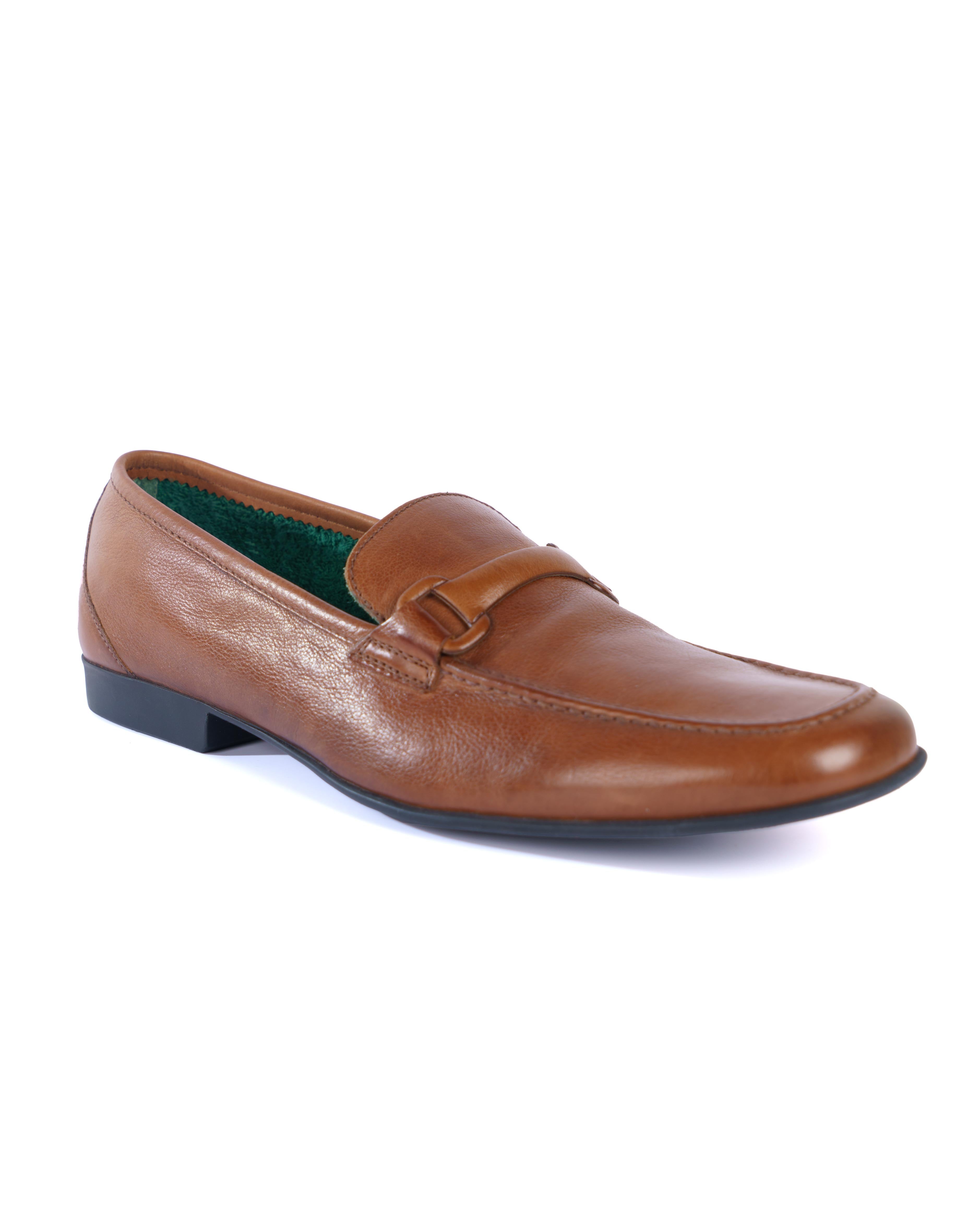 Brown Loafer Shoes - BEVAVA
