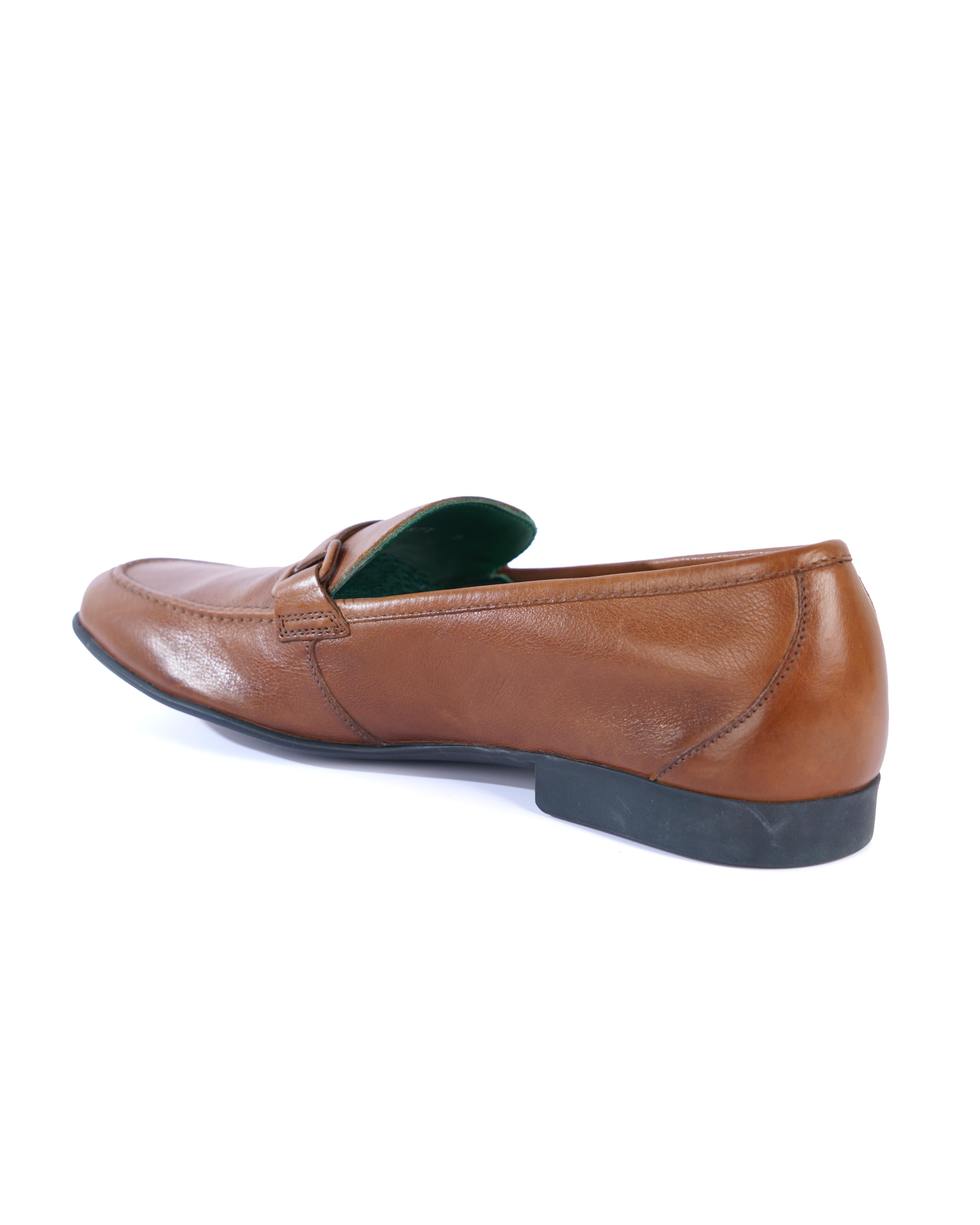 Brown Loafer Shoes - BEVAVA