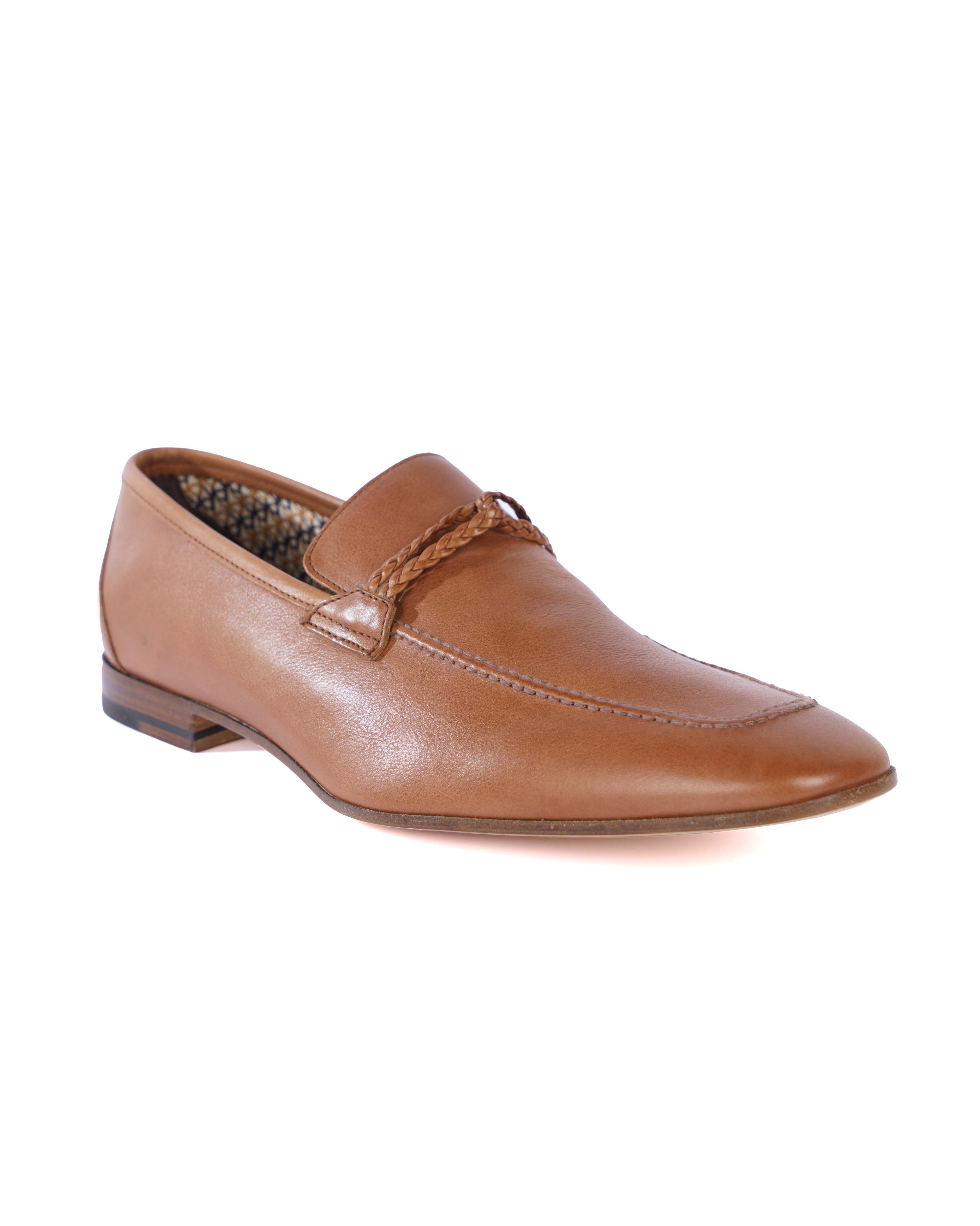 Brown Loafer Shoes - BEVAVA