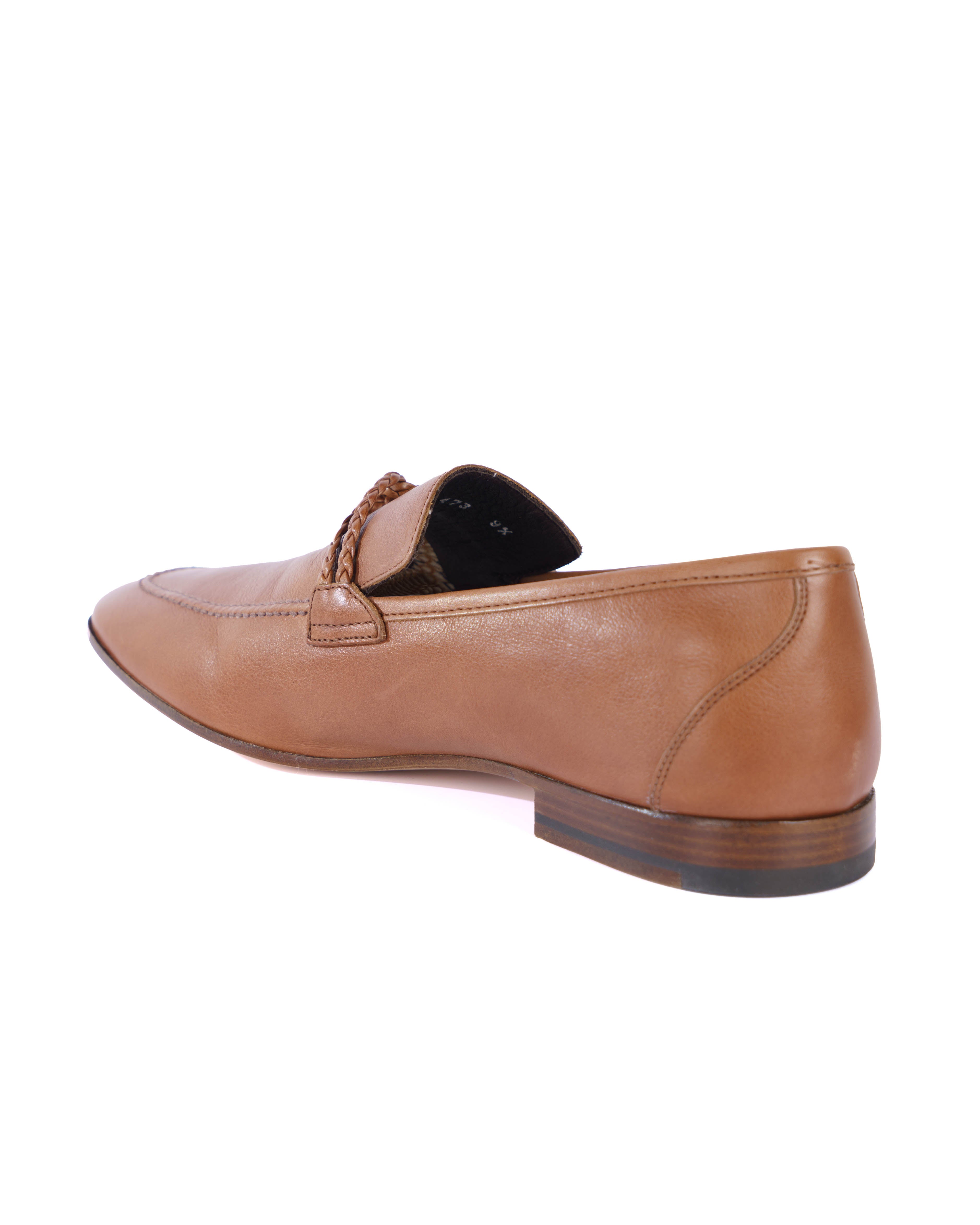 Brown Loafer Shoes - BEVAVA