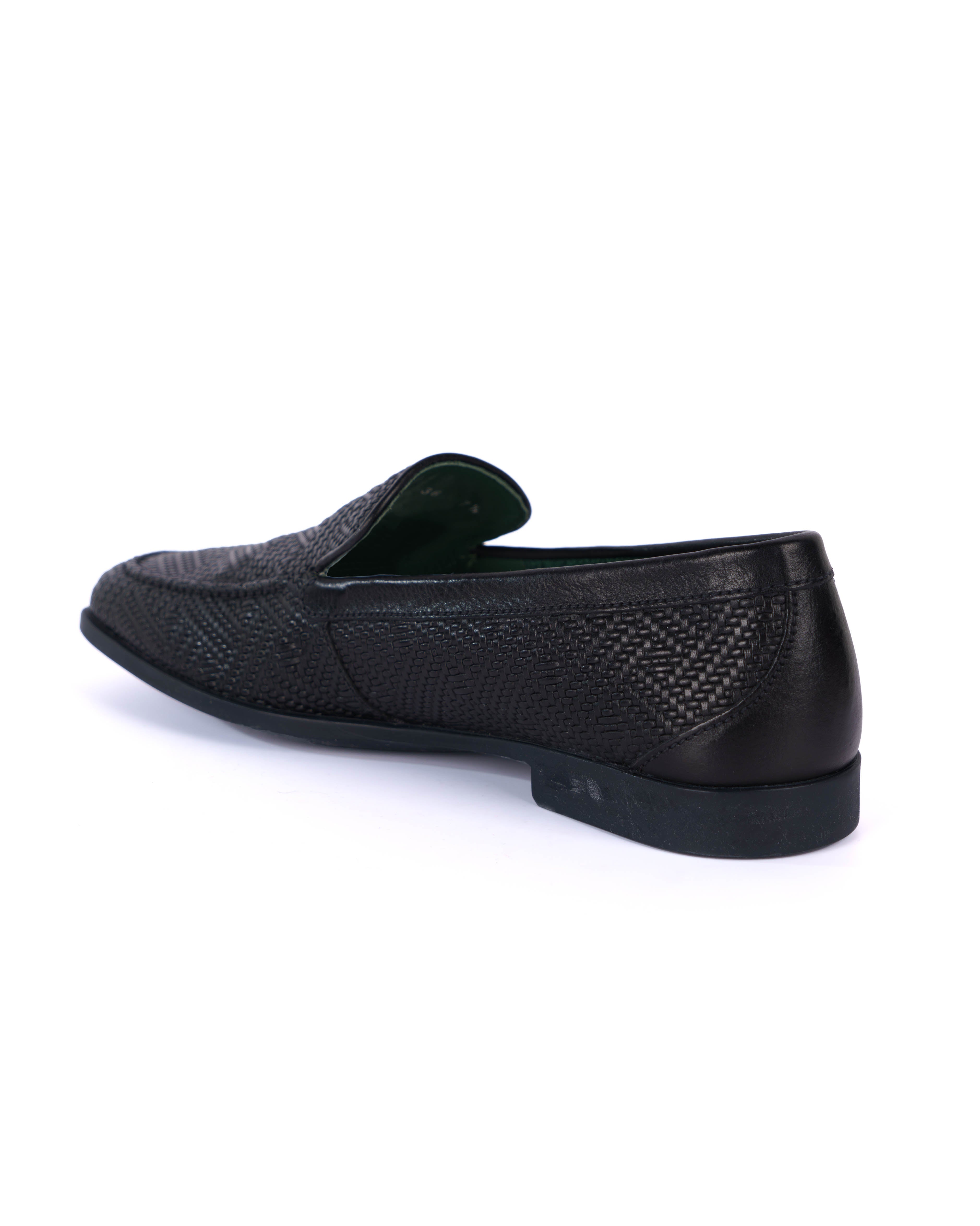 Black Loafer Shoes - BEVAVA