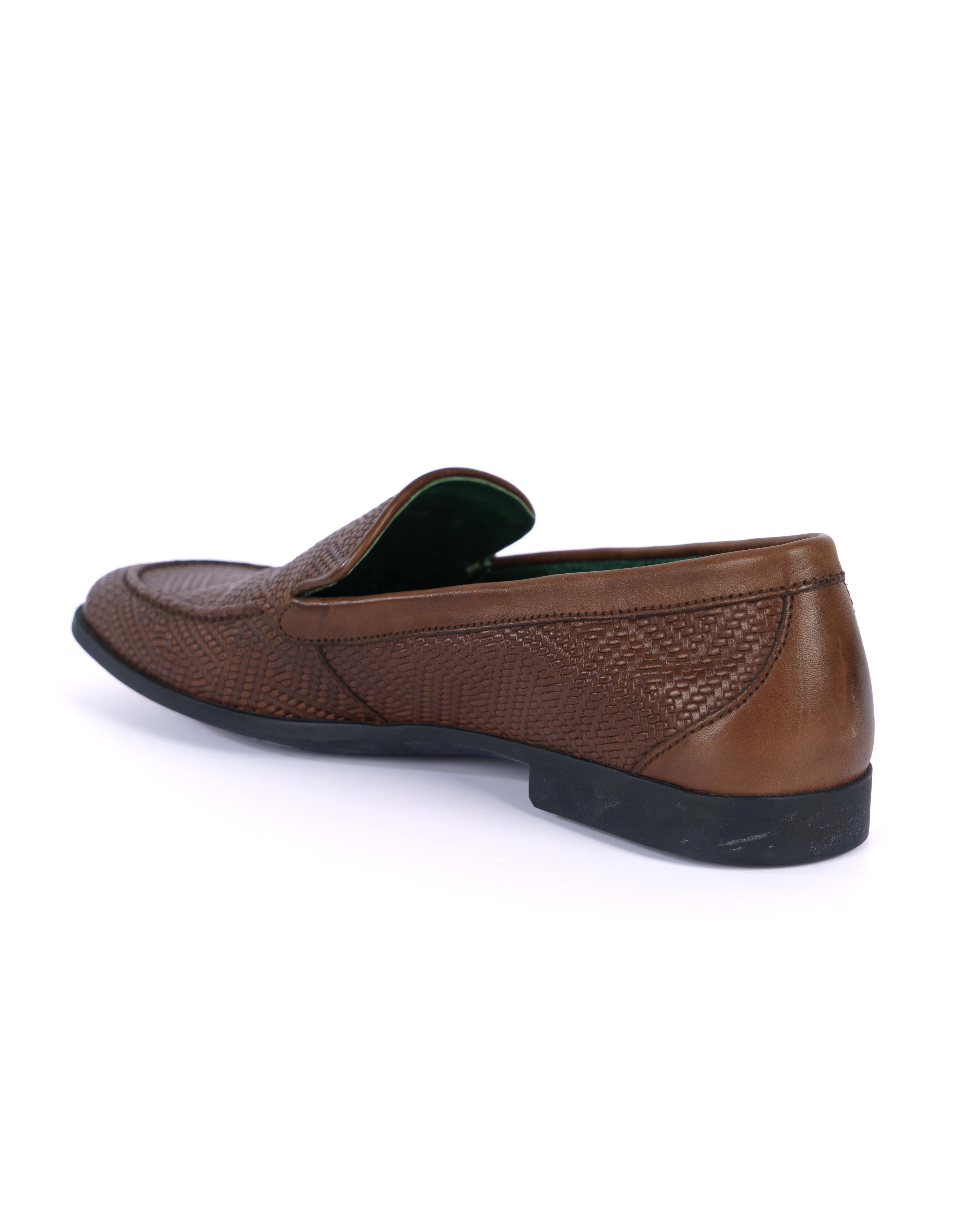Brown Loafer Shoes - BEVAVA