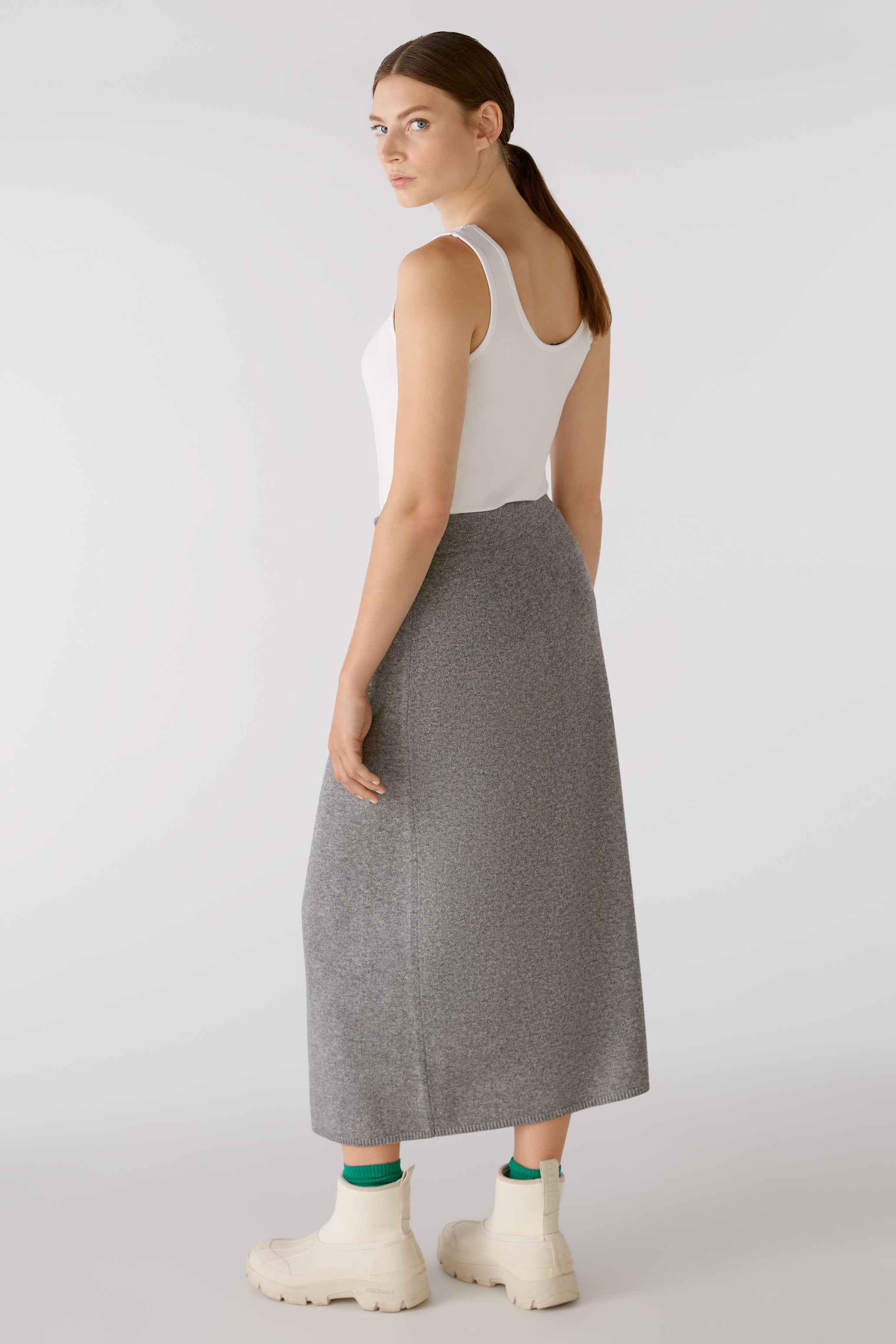 Grey Wrap Around Midi Skirt_79601_9559_06