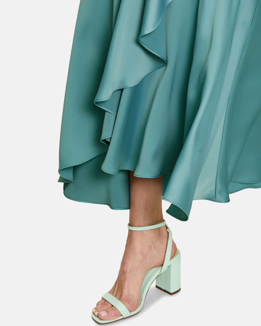 Middle Blue Dress Long Without Sleeve Vera Mont