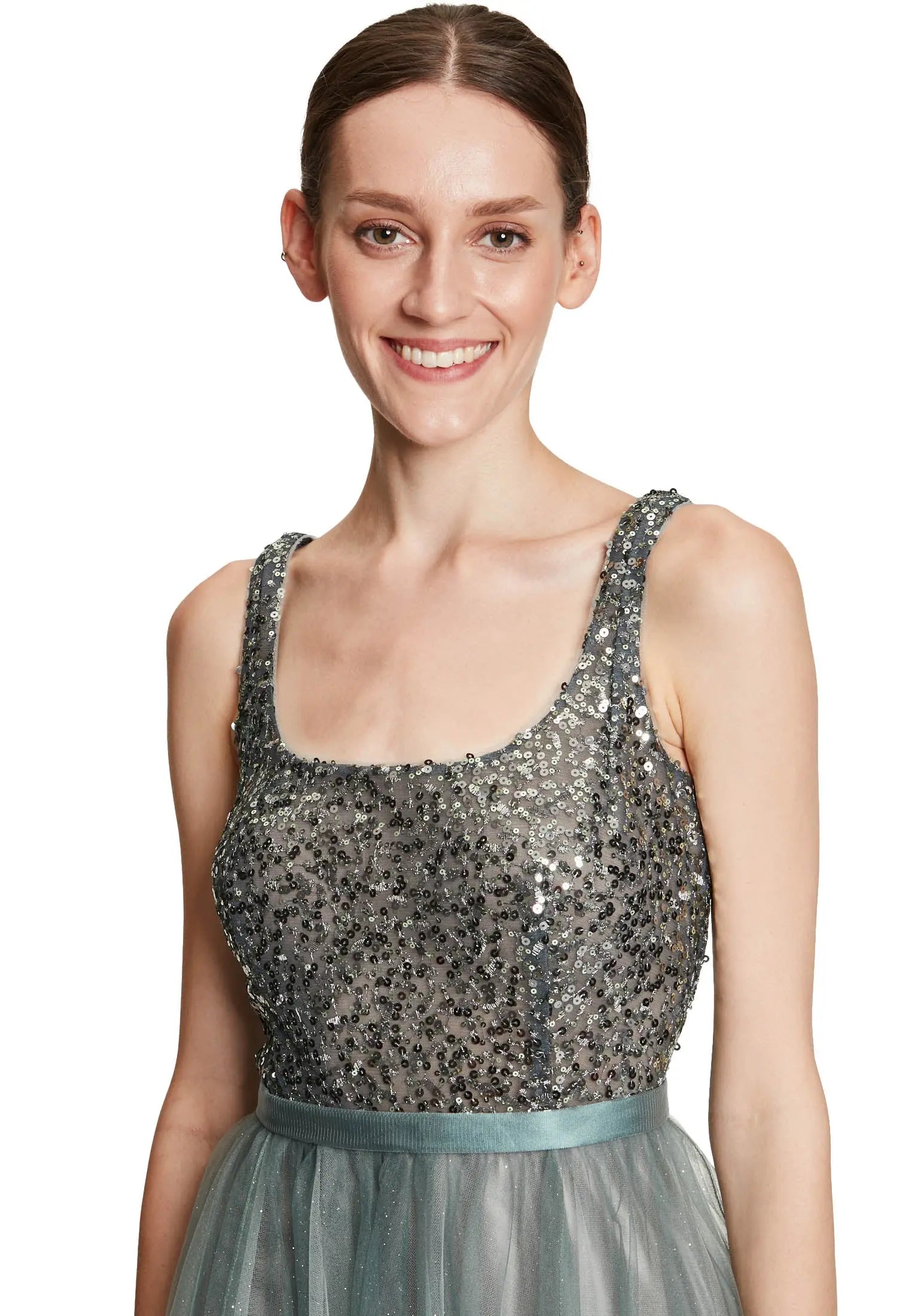 Green Dress Long Without Sleeve - BEVAVA